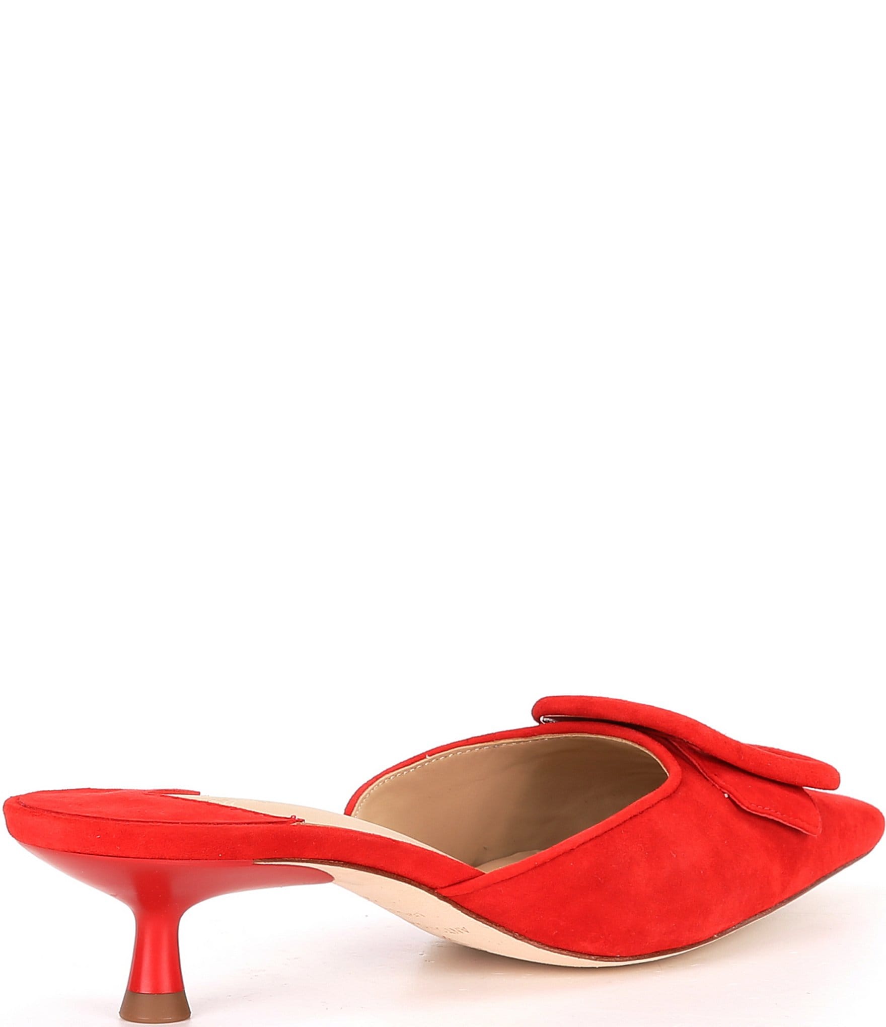 Antonio Melani Kendra Suede Buckle Detail Dress Mules