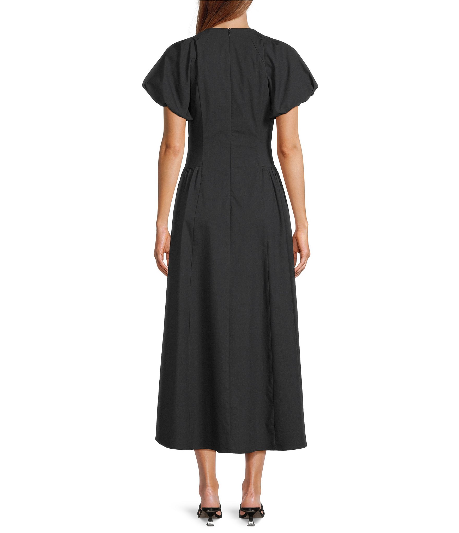 Antonio Melani Kiara Short Puff Sleeve A-Line Maxi Dress