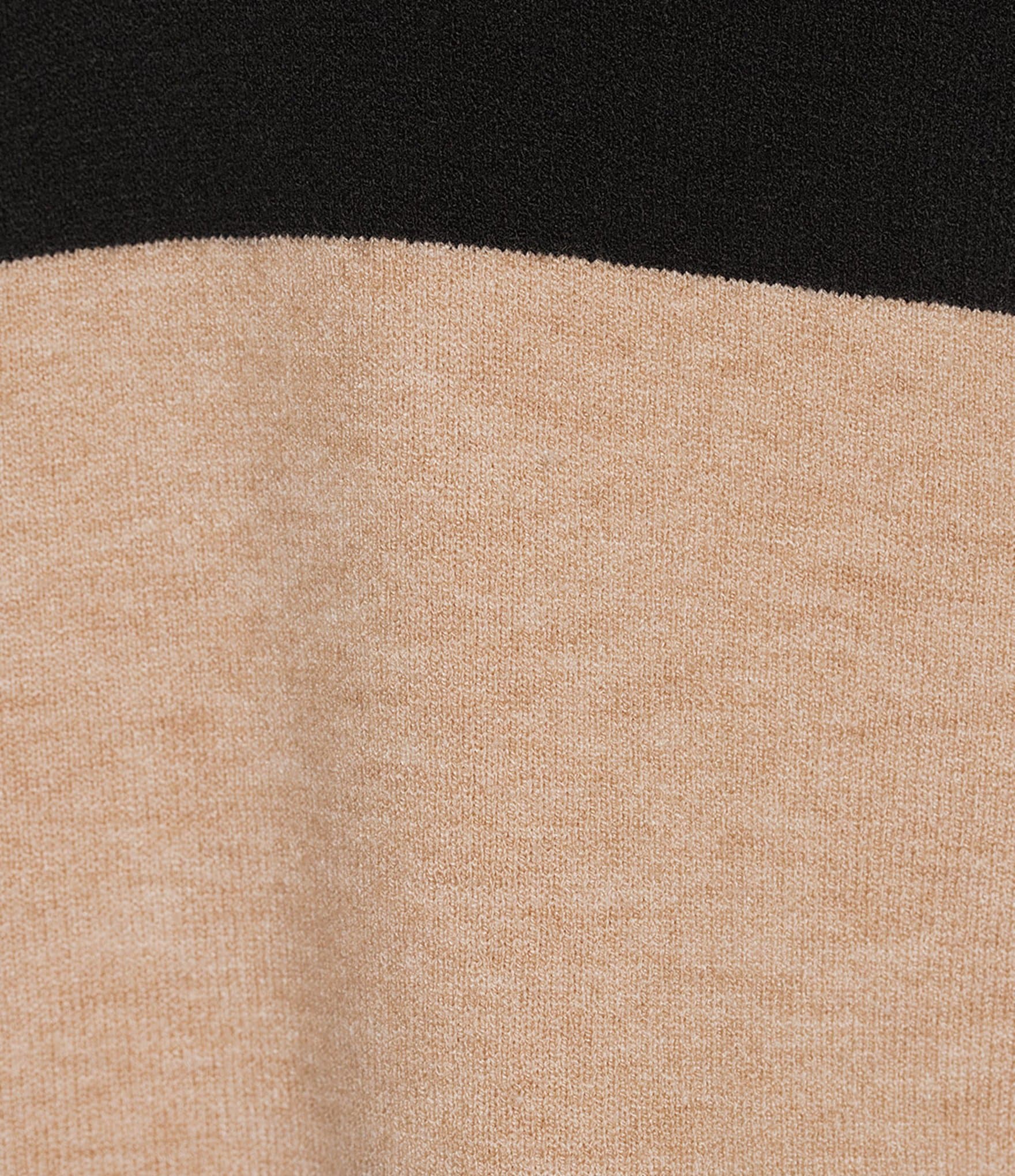 Antonio Melani Knit Stripe Collar Long Sleeve Polo Sweater