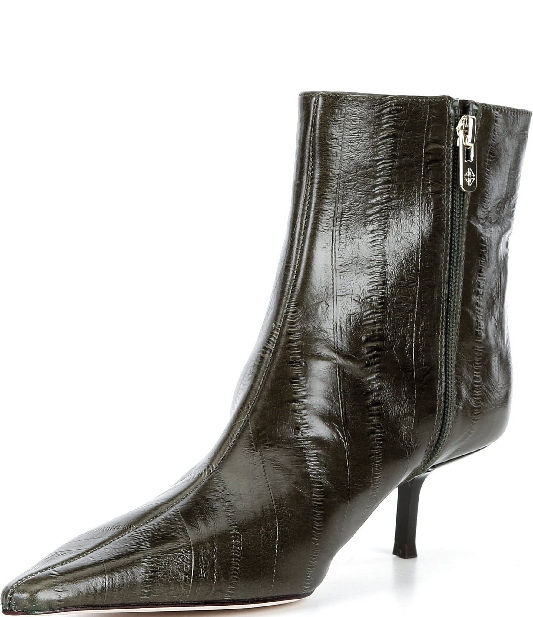 Antonio Melani Lanee Leather Low Heel Booties