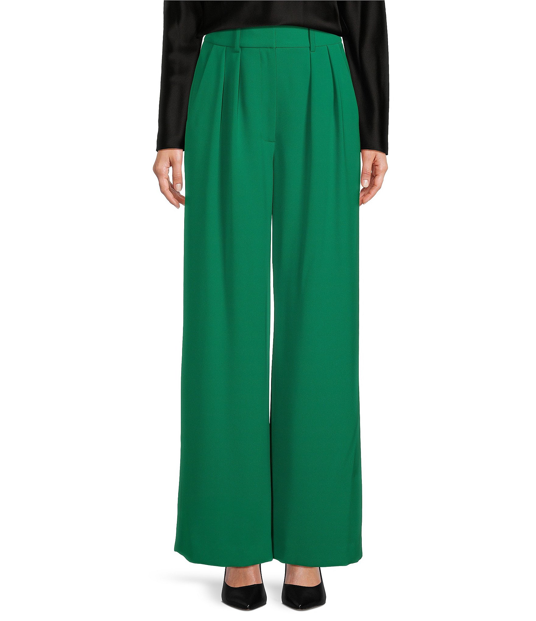 Antonio Melani Lennox Stretch Crepe Wide Leg Trouser Pant | Dillard's