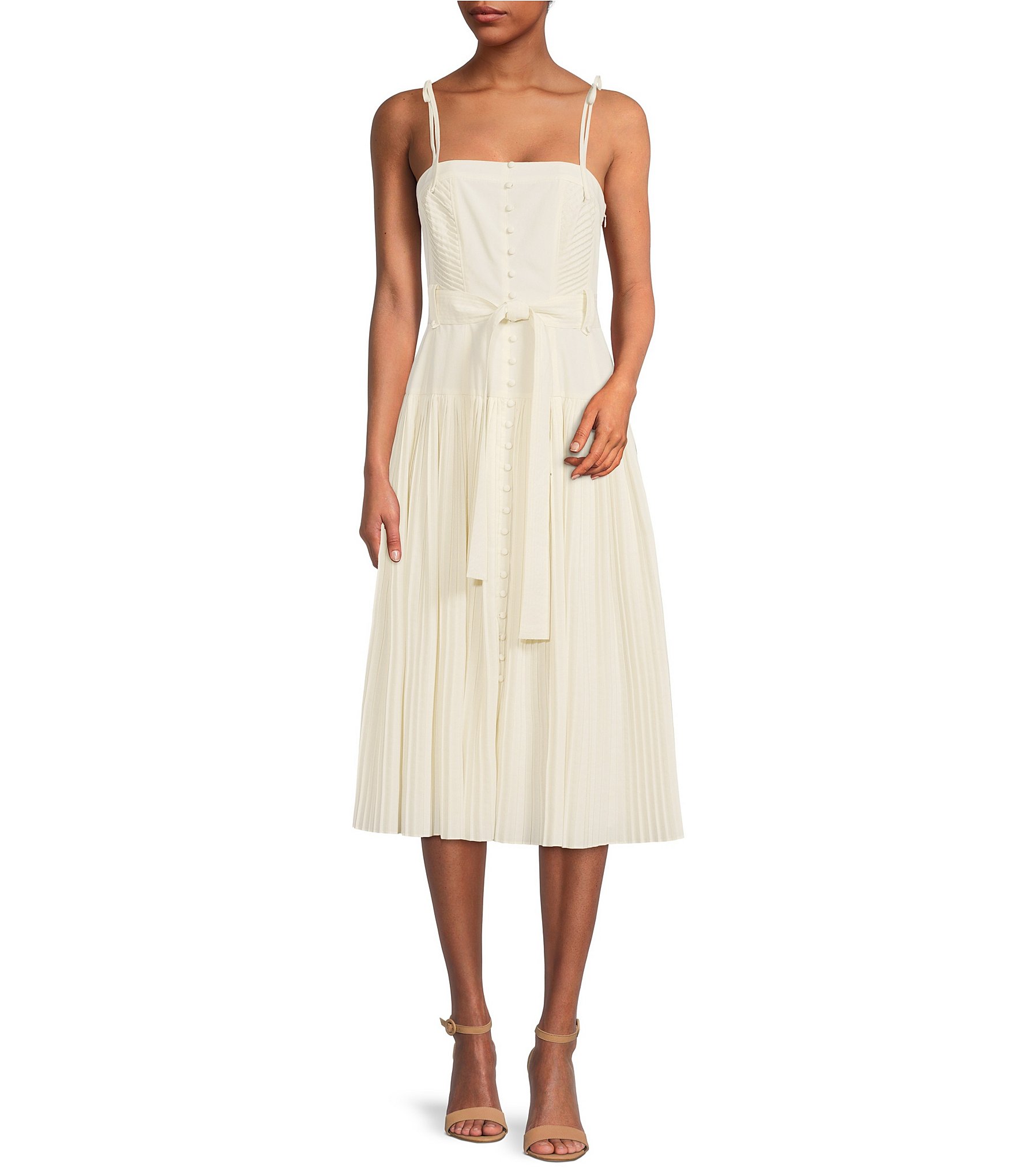 Dillards white deals linen dresses