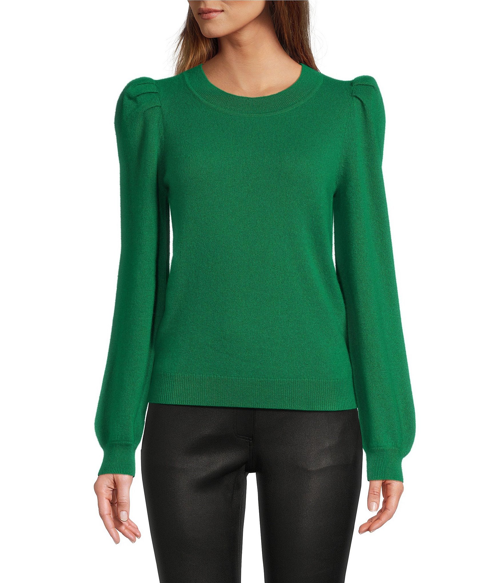 Antonio Melani Lisa Puff Sleeve Crew Neck Cashmere Sweater | Dillard's