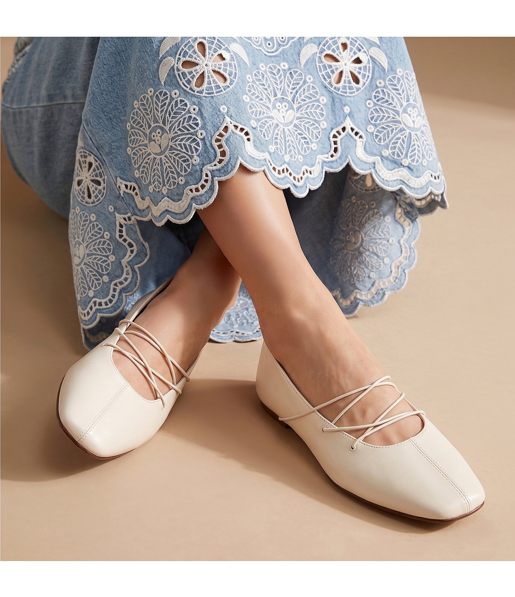 Antonio Melani Mack Lace Up Ballet Flats
