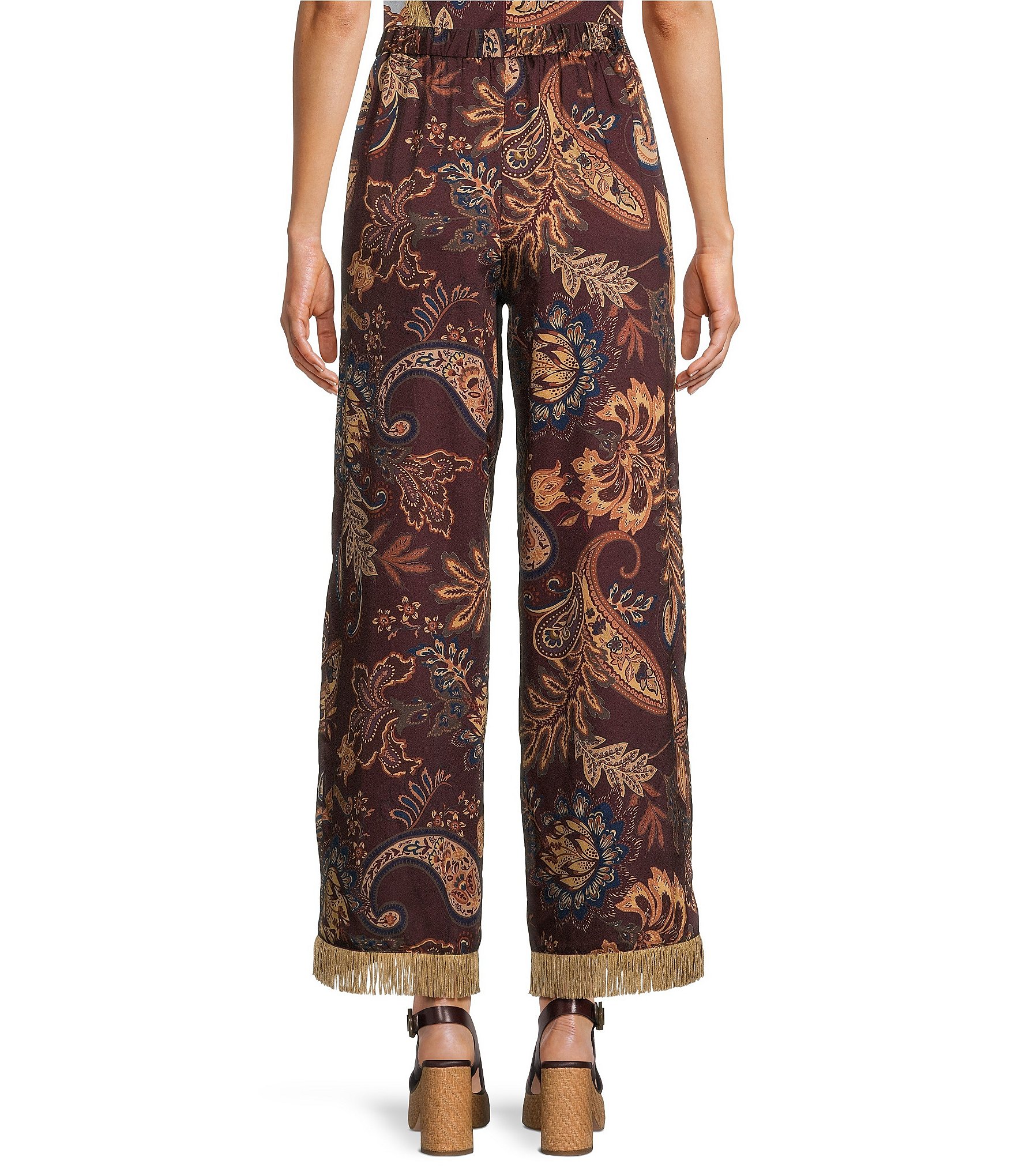 Antonio Melani Margaret Paisley Flat Front Pants
