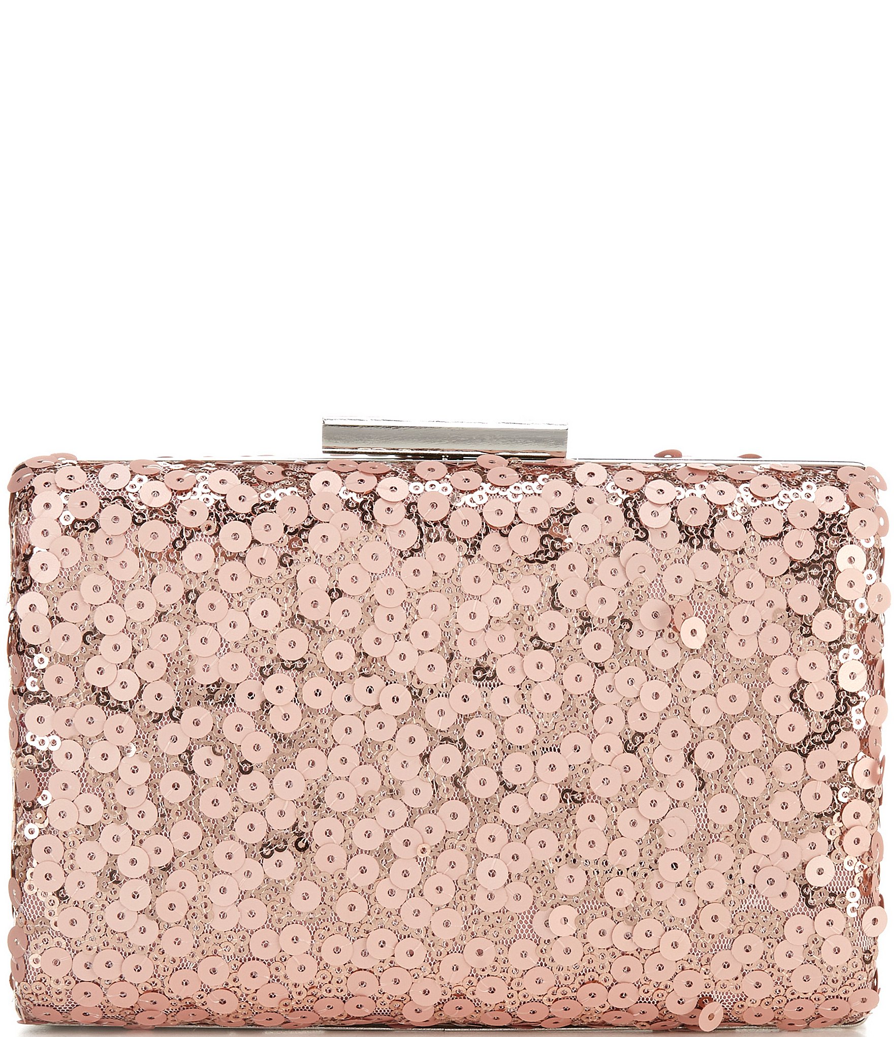 Antonio Melani Matte Sequin Minaudiere Clutch