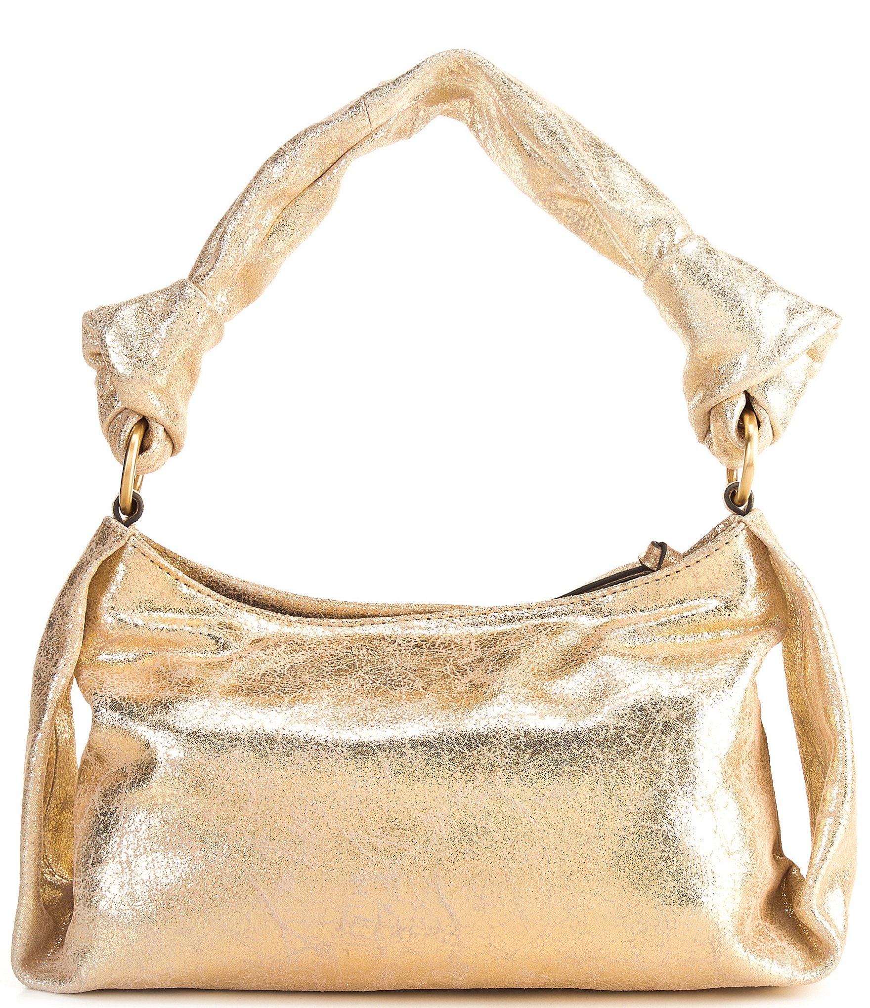 Antonio Melani Metallic Leather Crescent Shoulder Bag | Dillard's