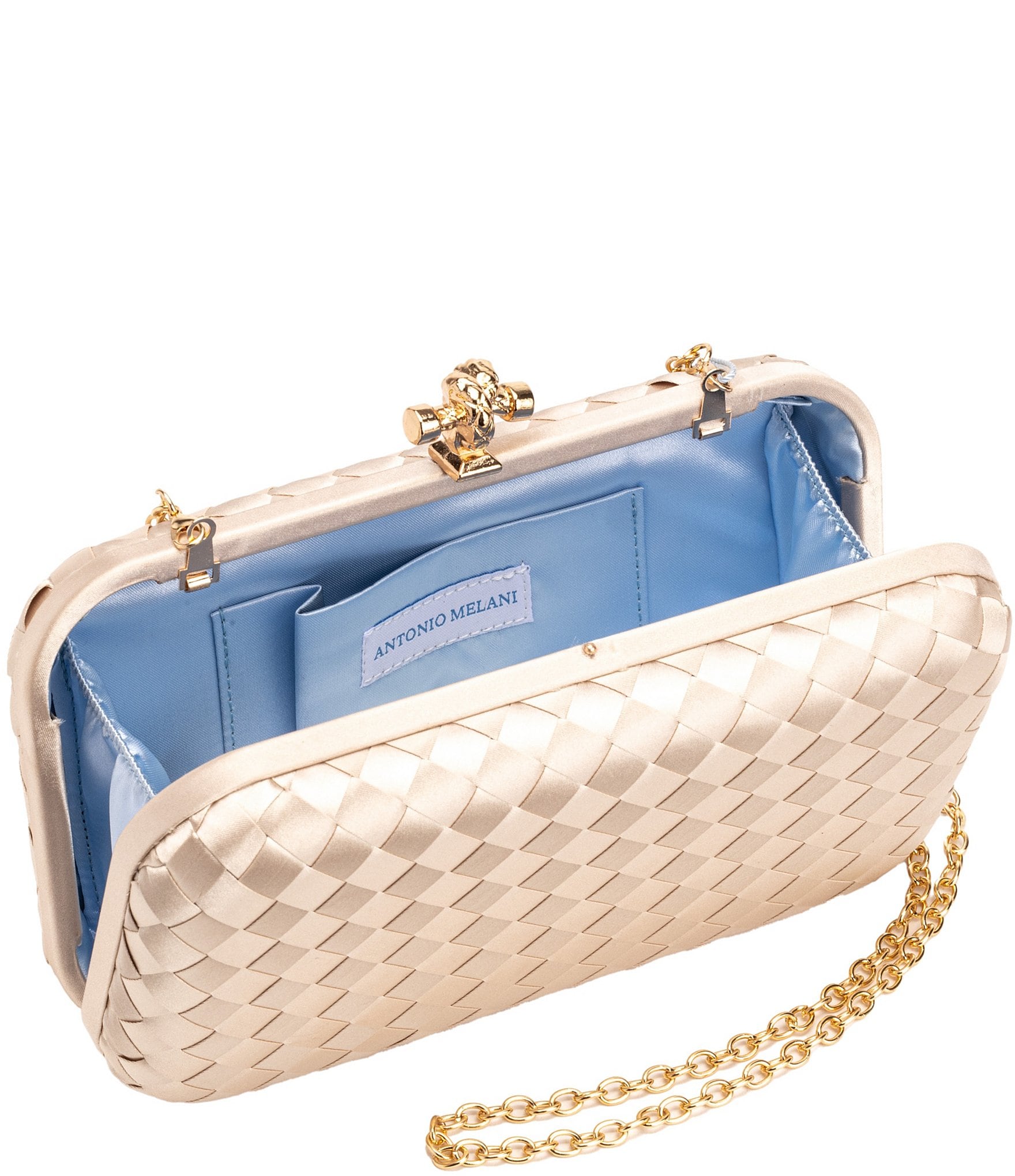 Antonio Melani Mini Weave Minaudiere Clutch