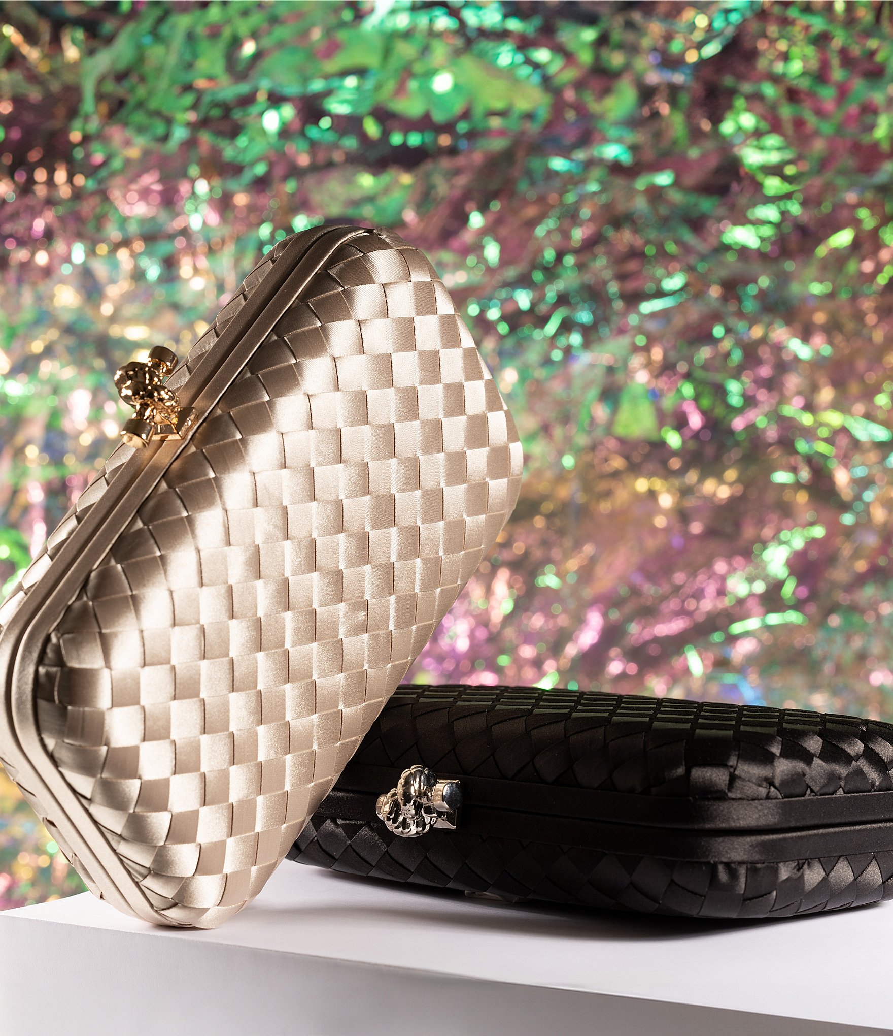 Antonio Melani Mini Weave Minaudiere Clutch