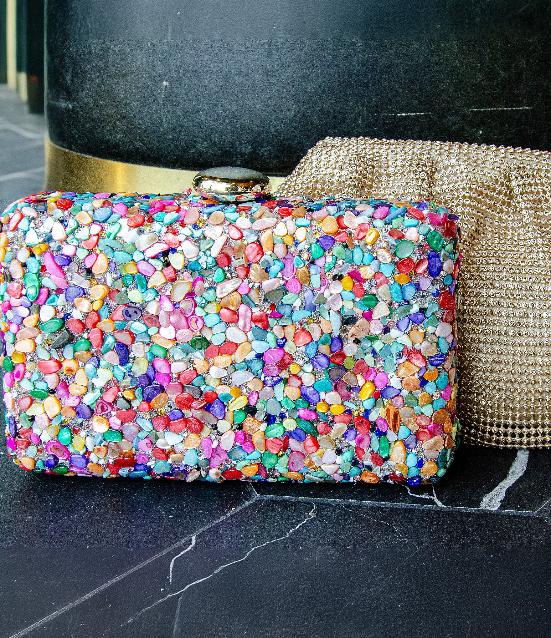 Antonio Melani Multi Color Minaudiere Clutch
