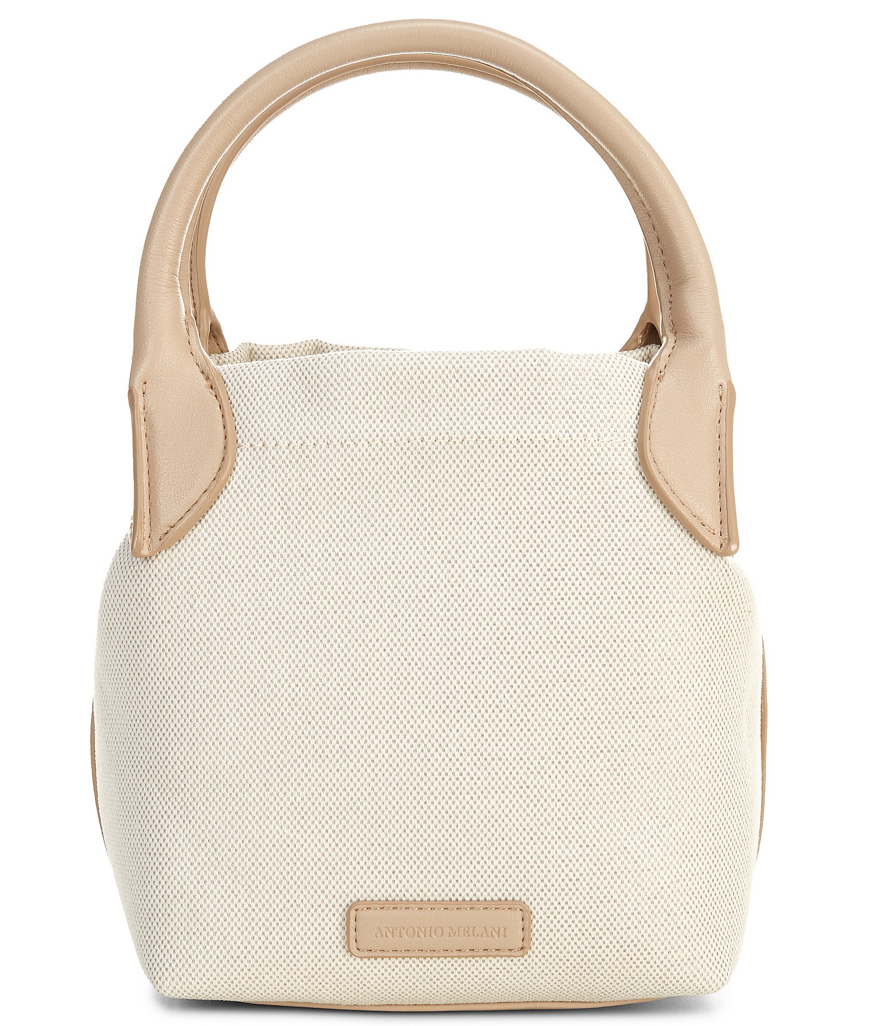 Antonio Melani Mya Canvas Box Top Handle Bucket Bag