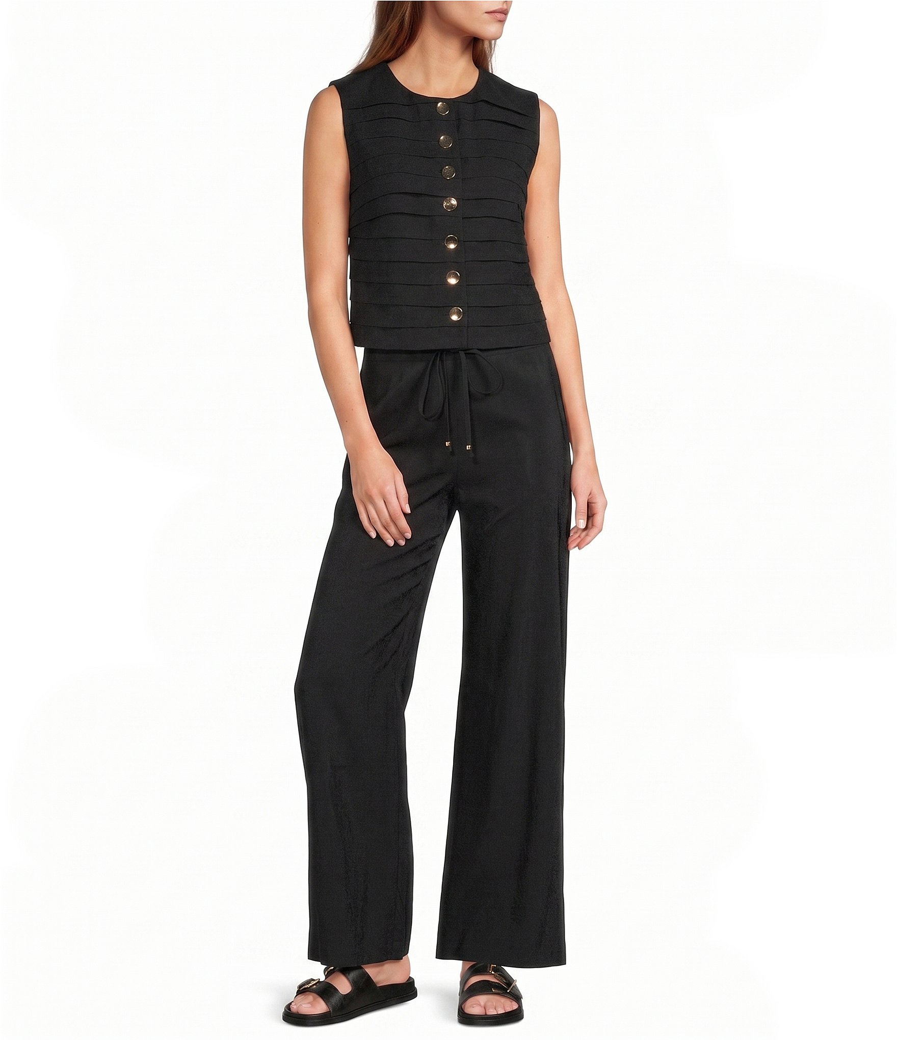 Antonio Melani Nadeen Drawstring Wide Leg Pants