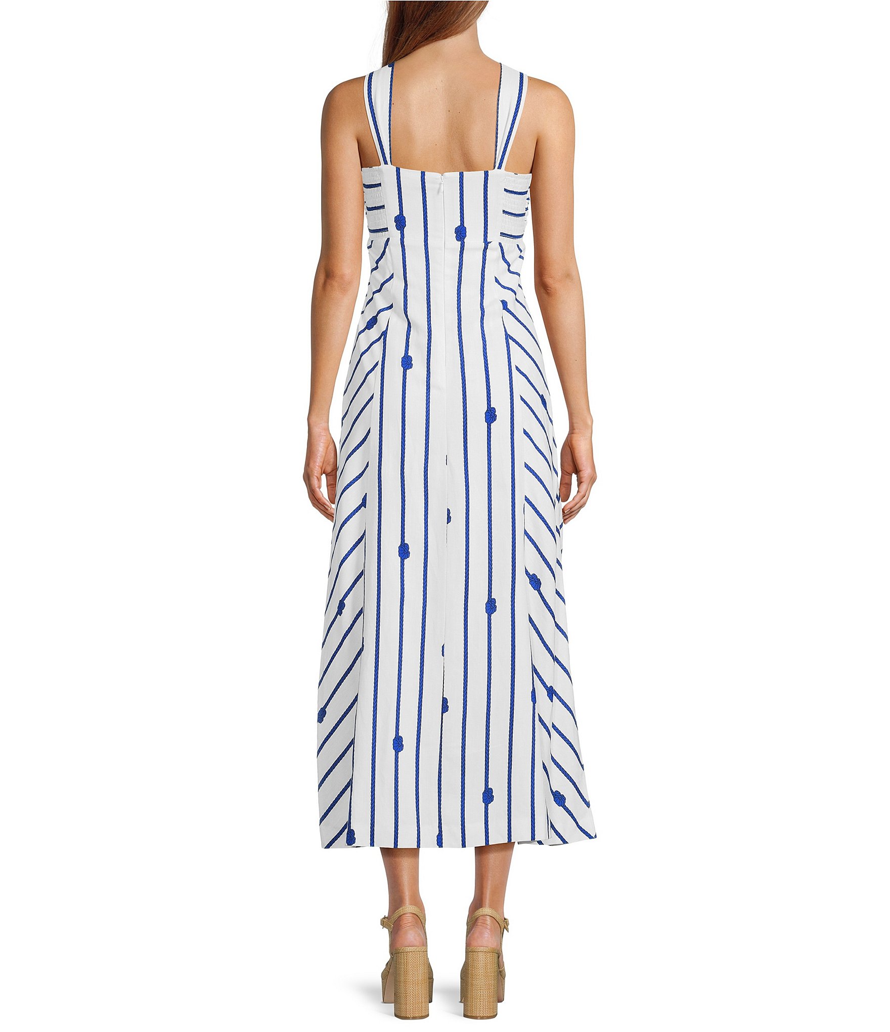 Antonio Melani Nicki Rope Print Halter Sleeveless Dress