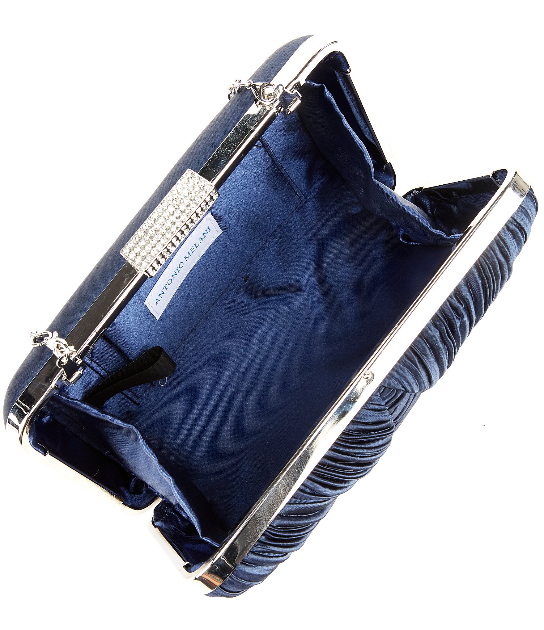 Antonio Melani Pleated Minaudiere Clutch