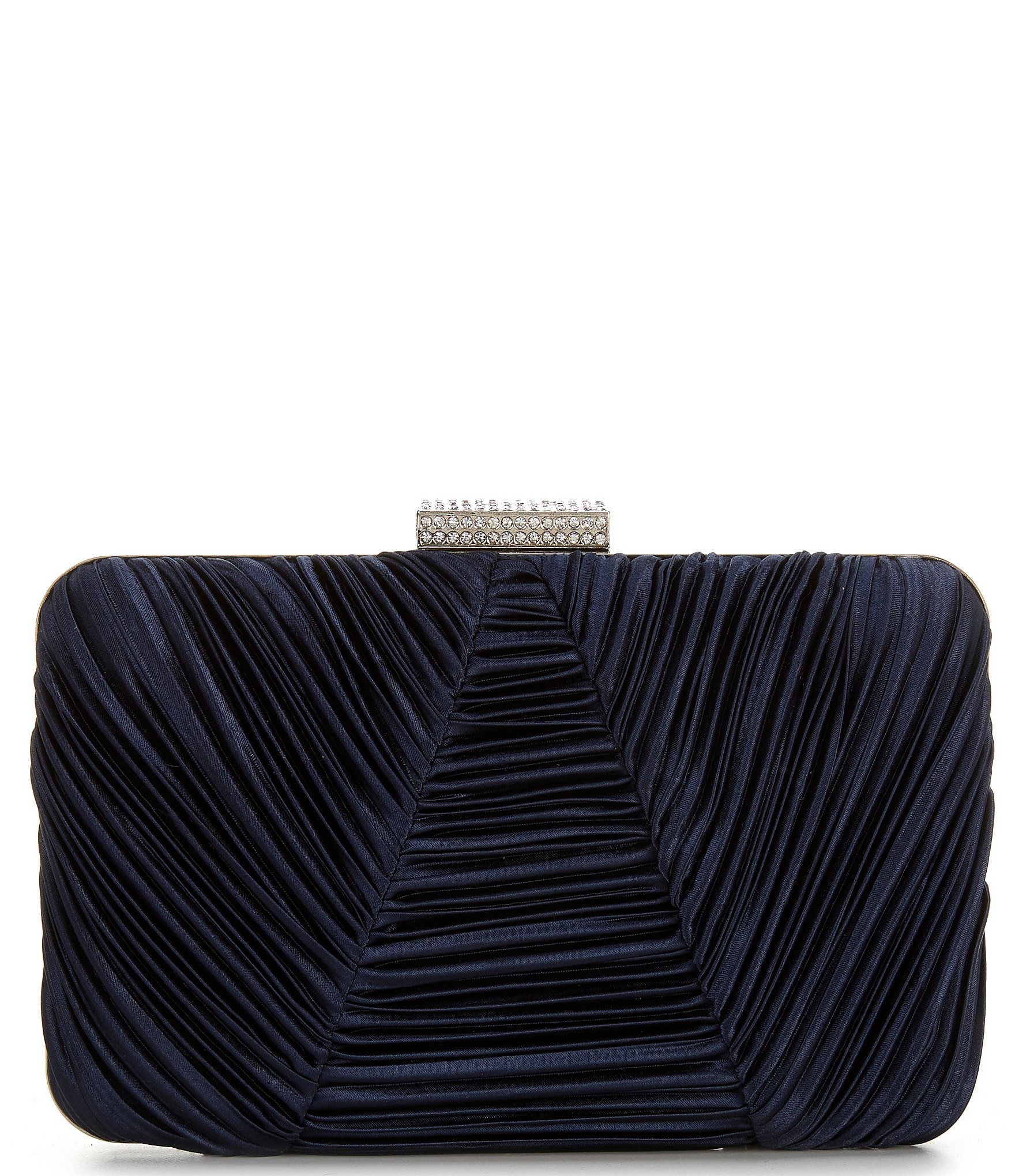 Antonio Melani Pleated Minaudiere Clutch