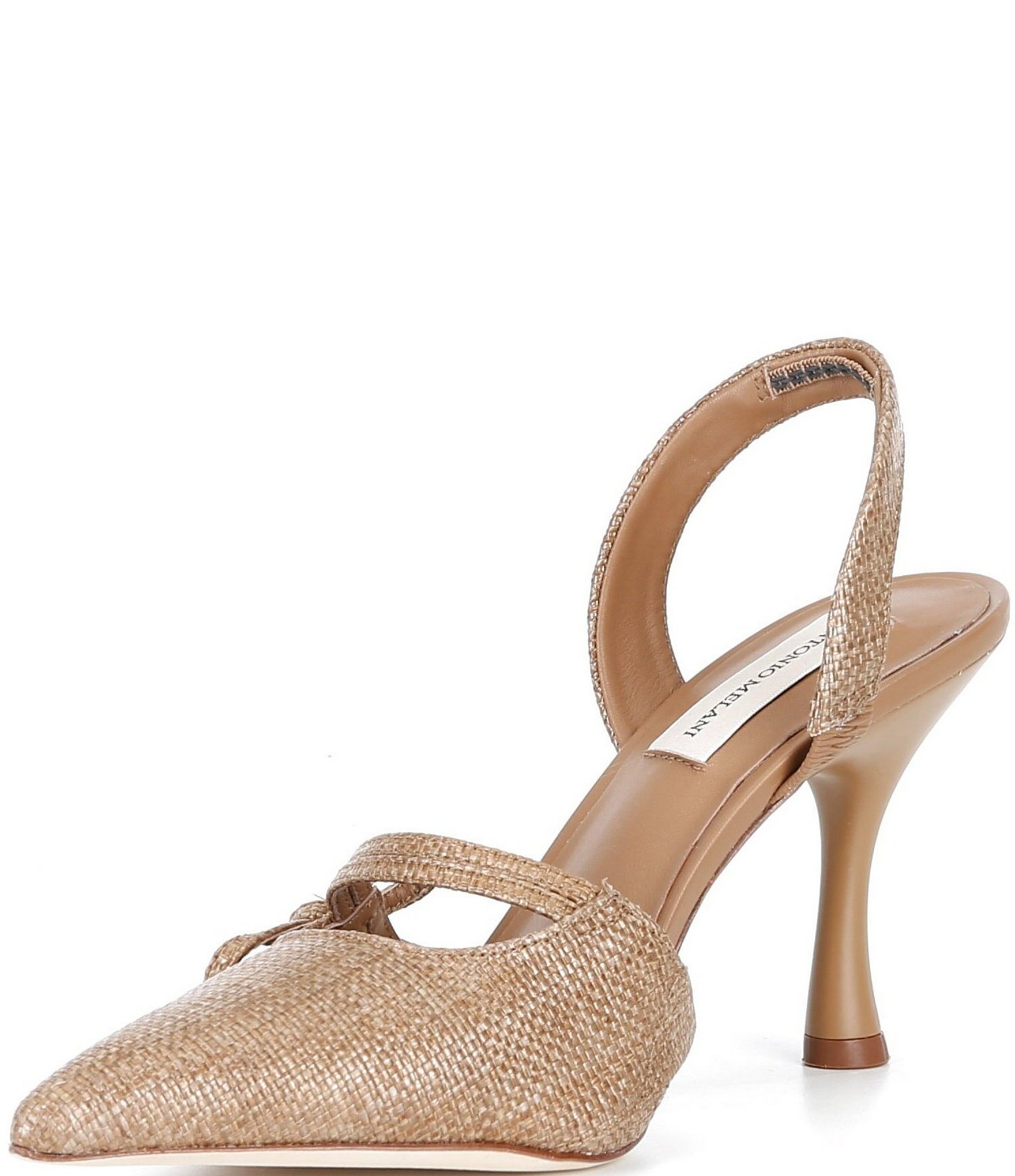 Antonio Melani Pomona Raffia Bow Slingback Pumps