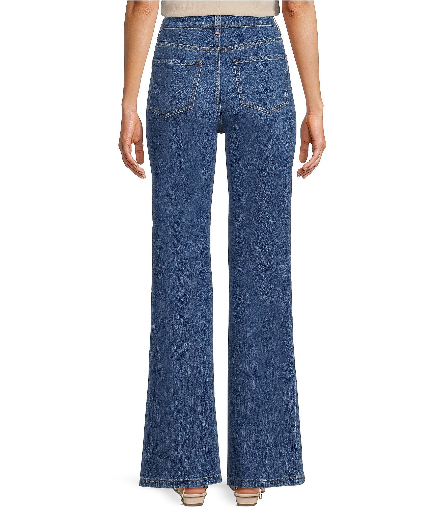 Antonio Melani Romy Stretch Denim High-Rise Straight Leg Jeans