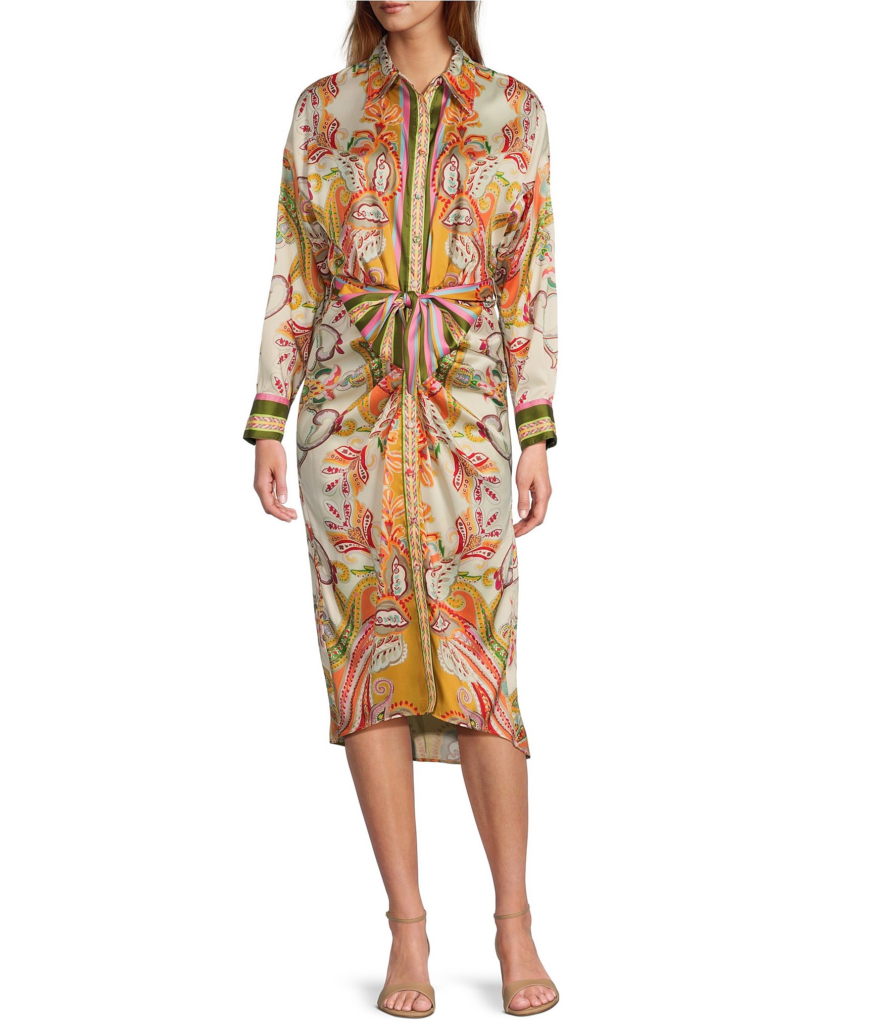 Antonio Melani Roxanne Paisley Long Sleeve Dress