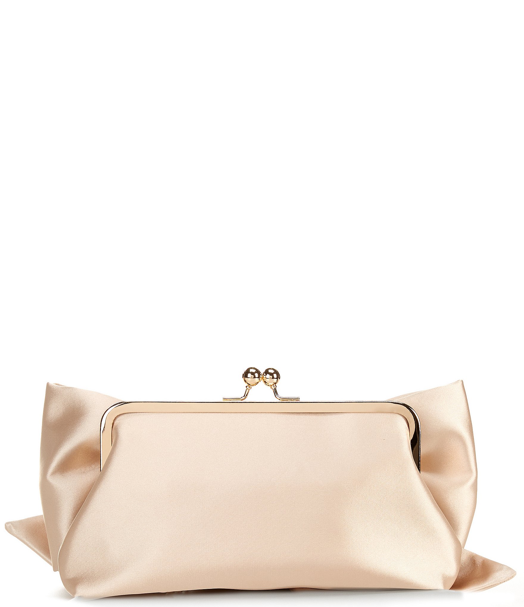 Antonio Melani Satin Bow Frame Clutch