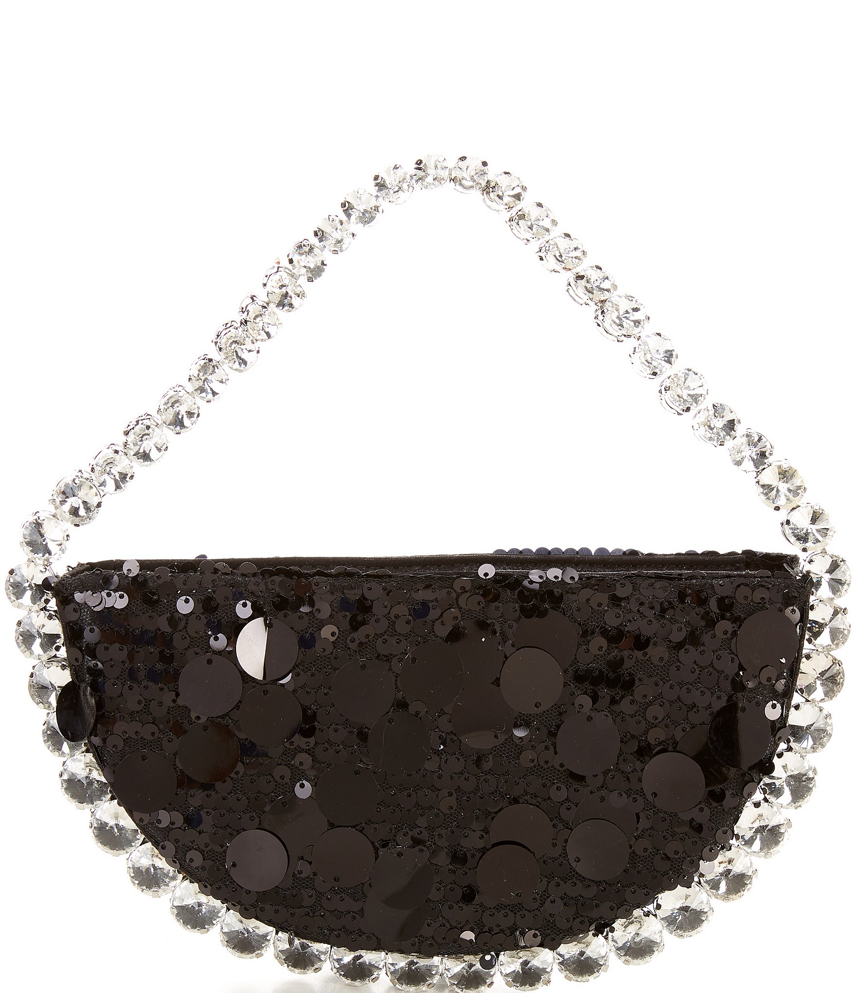 Antonio Melani Sequin Rhinestone Ring Top Handle Shoulder Bag