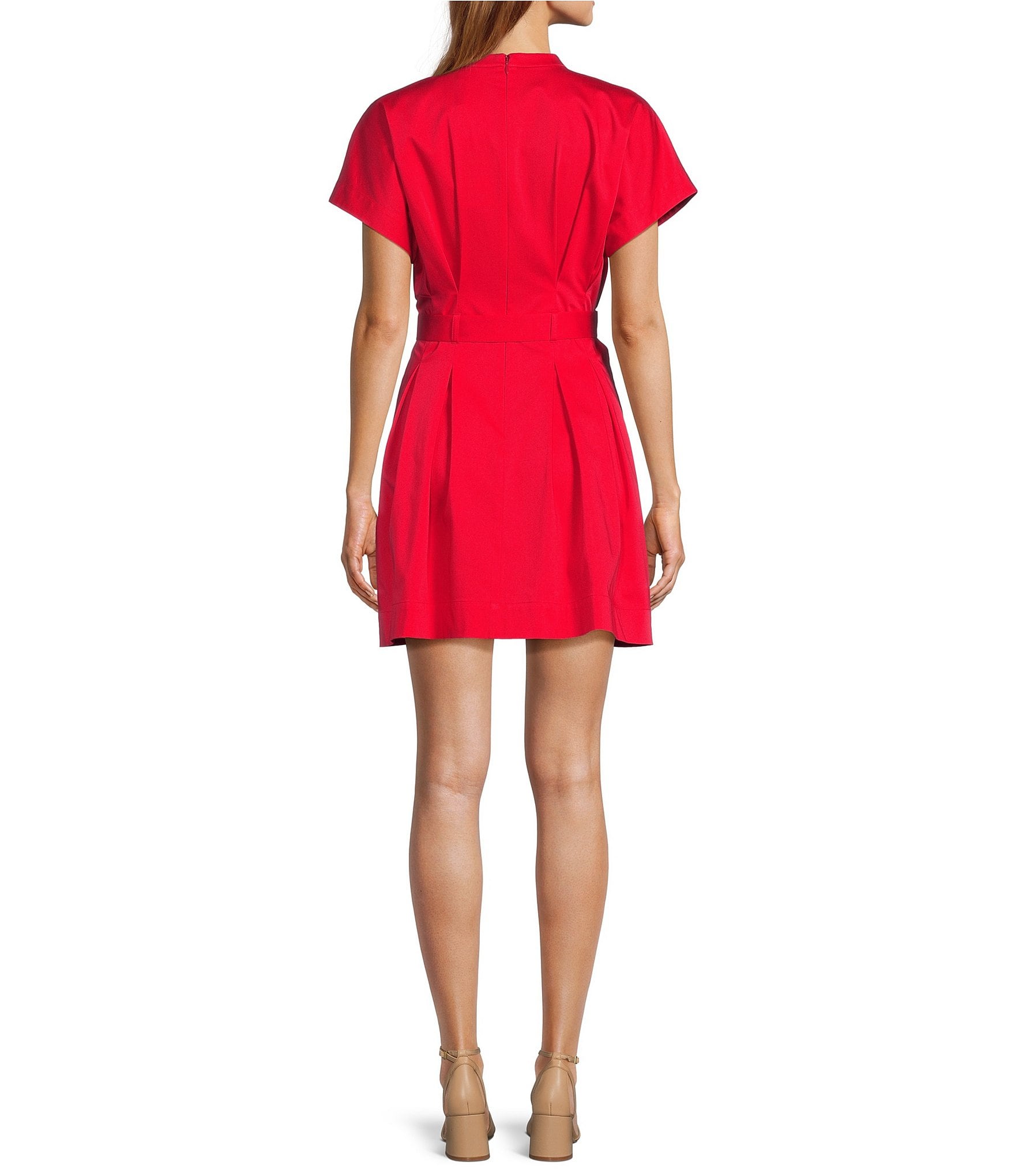 Antonio Melani Sylvia Belted Mock Neck Dress