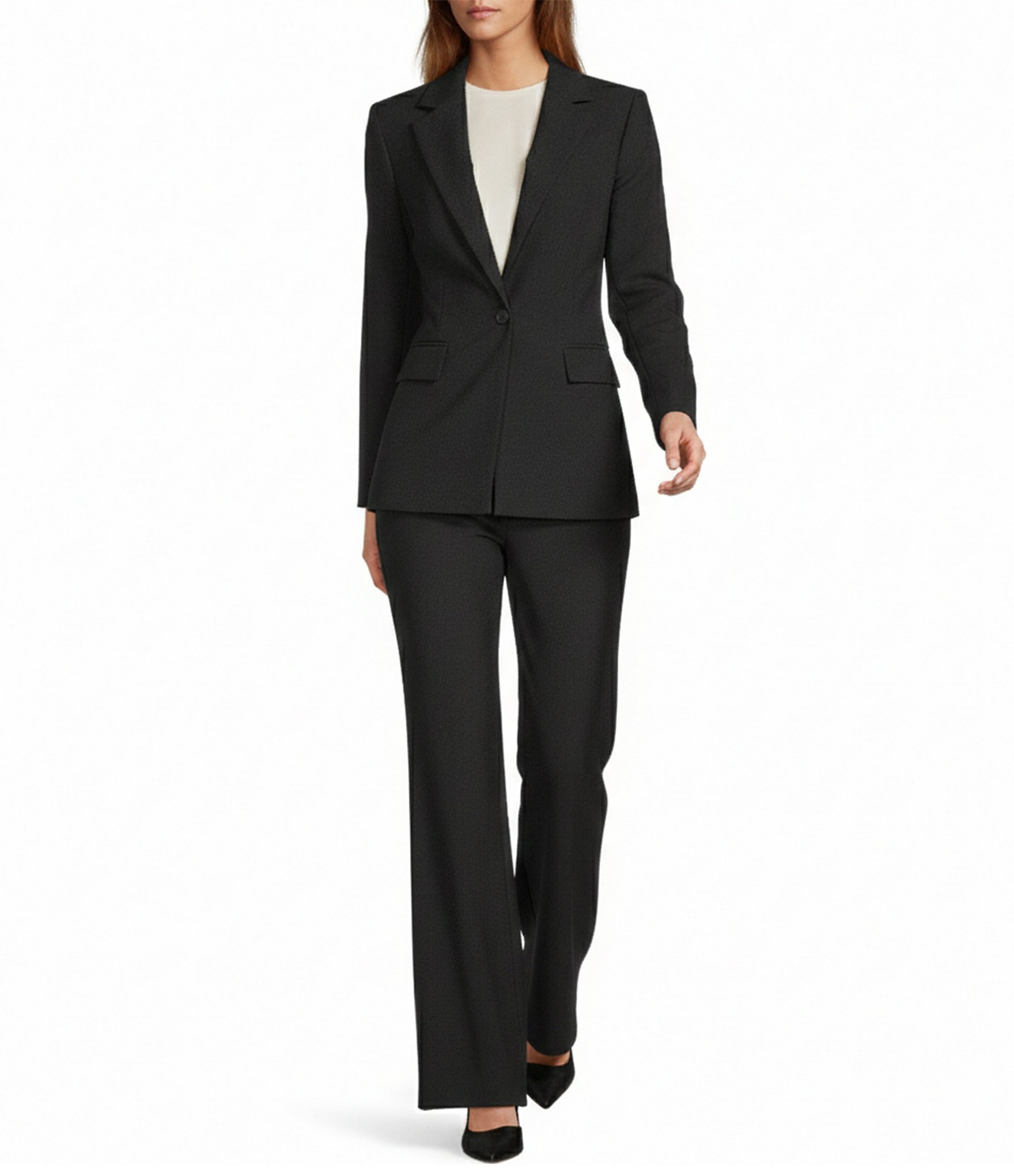 Antonio Melani Wakefield Satin Crew Neckline Sleeveless Blouse