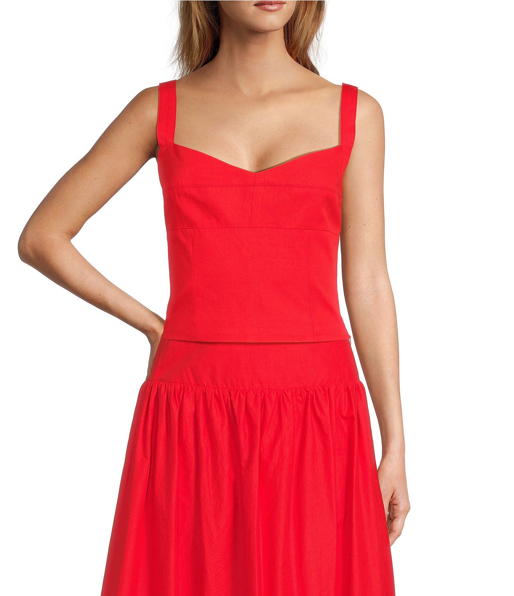Antonio Melani Whitney Coordinating Sweetheart Neck Sleeveless Blouse
