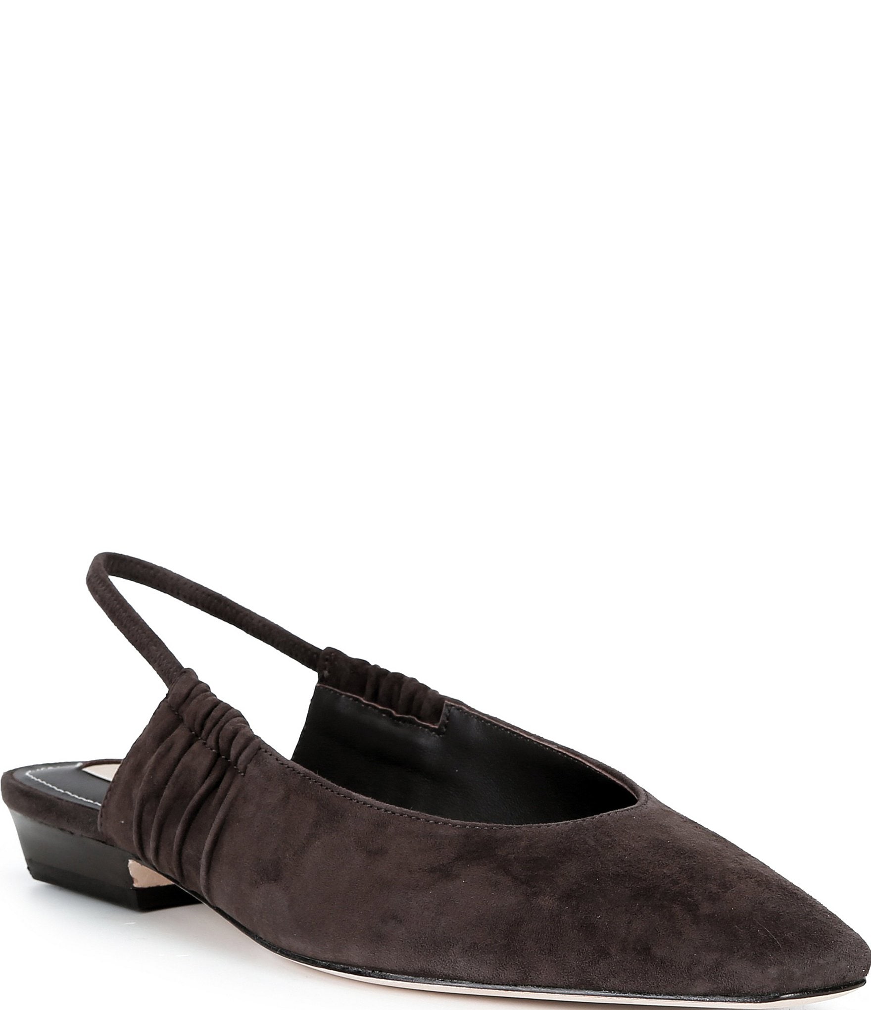 Antonio Melani Winnie Suede Ruched Slingback Flats
