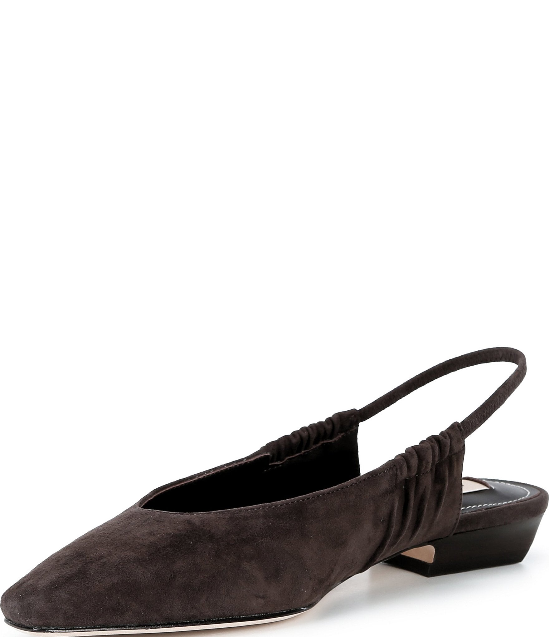 Antonio Melani Winnie Suede Ruched Slingback Flats
