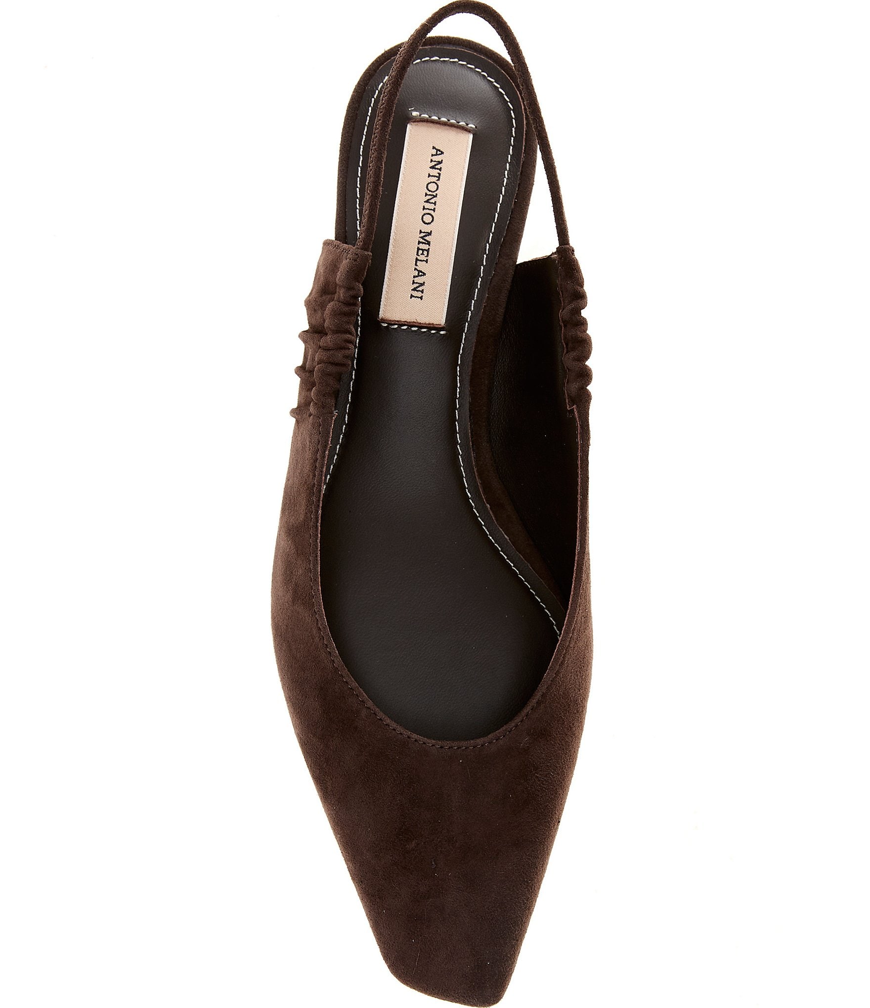 Antonio Melani Winnie Suede Ruched Slingback Flats