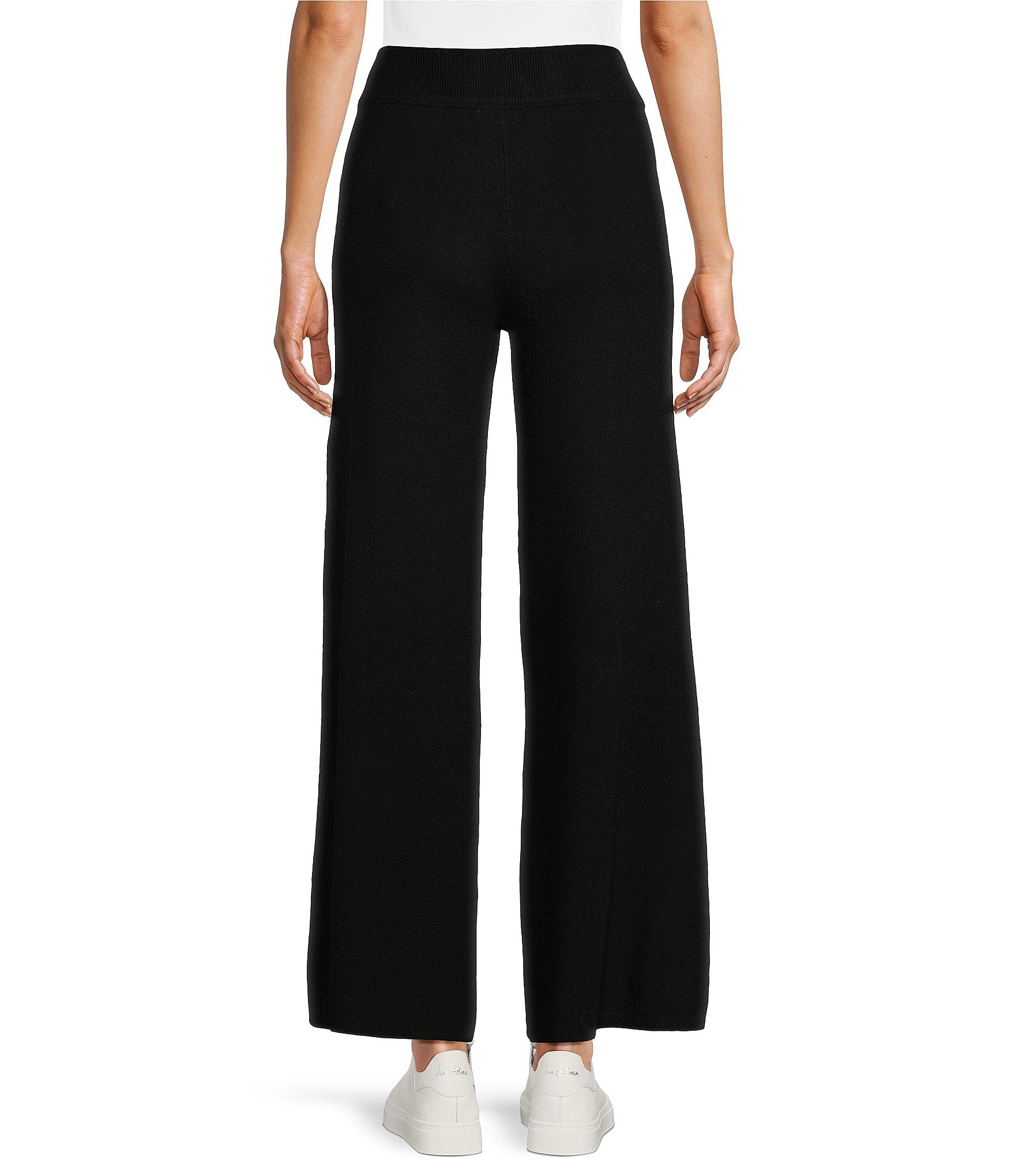 Antonio Melani Wool Blend Pull On Wide Leg Sweater Pants