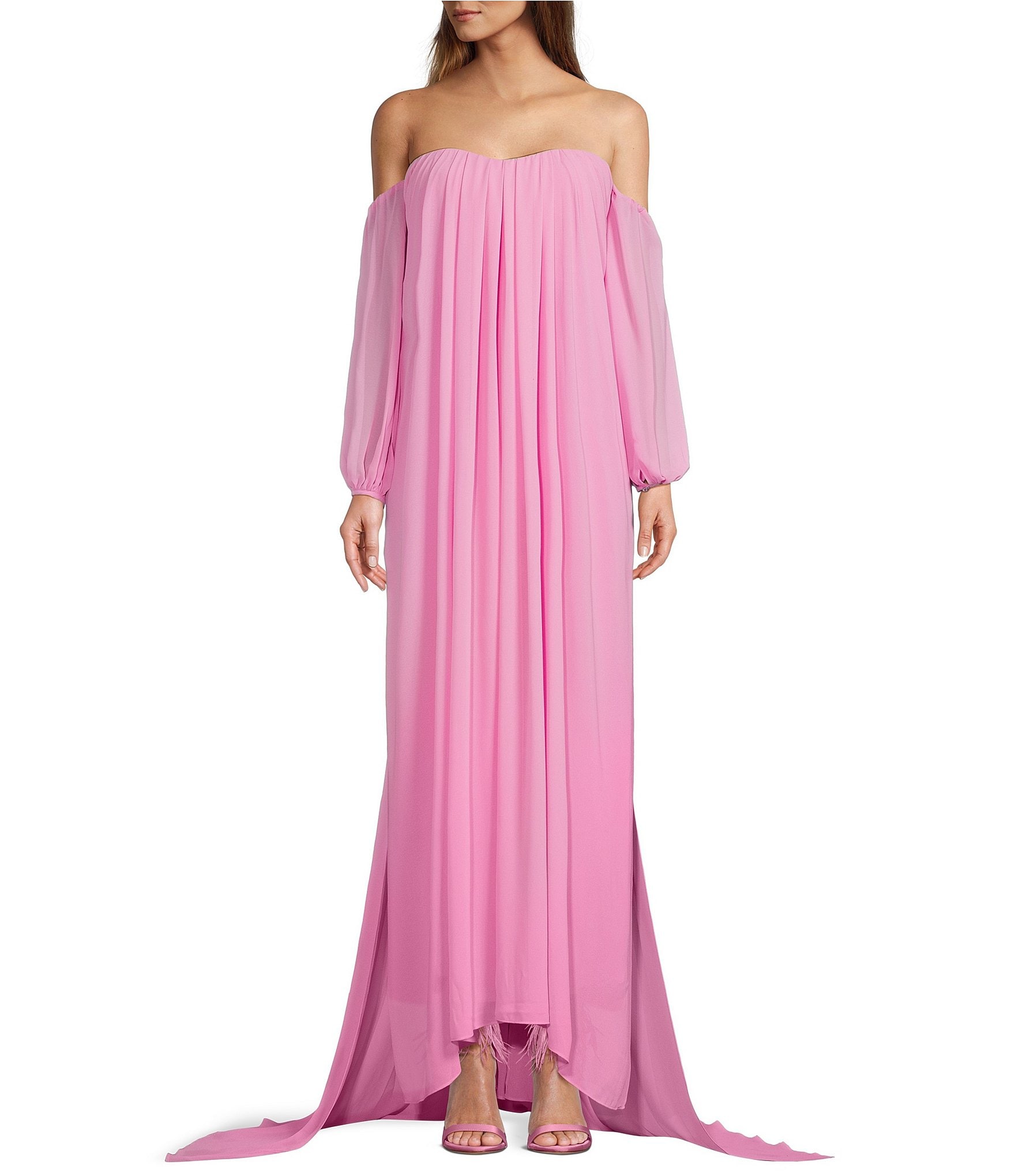 Antonio Melani x Breast Cancer Awareness Capsule Stacy Chiffon Dress |  Dillard's