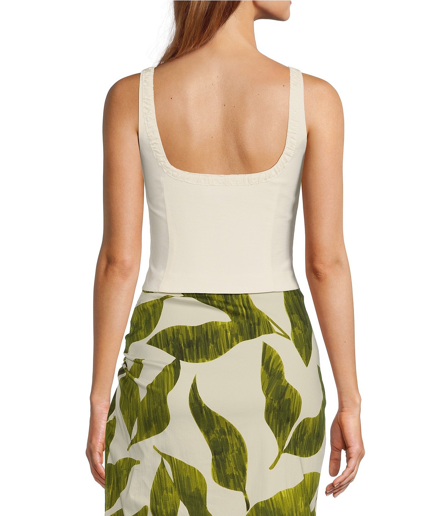 Antonio Melani x M.G. Style Abbie Sweetheart Neck Sleeveless Crop Top
