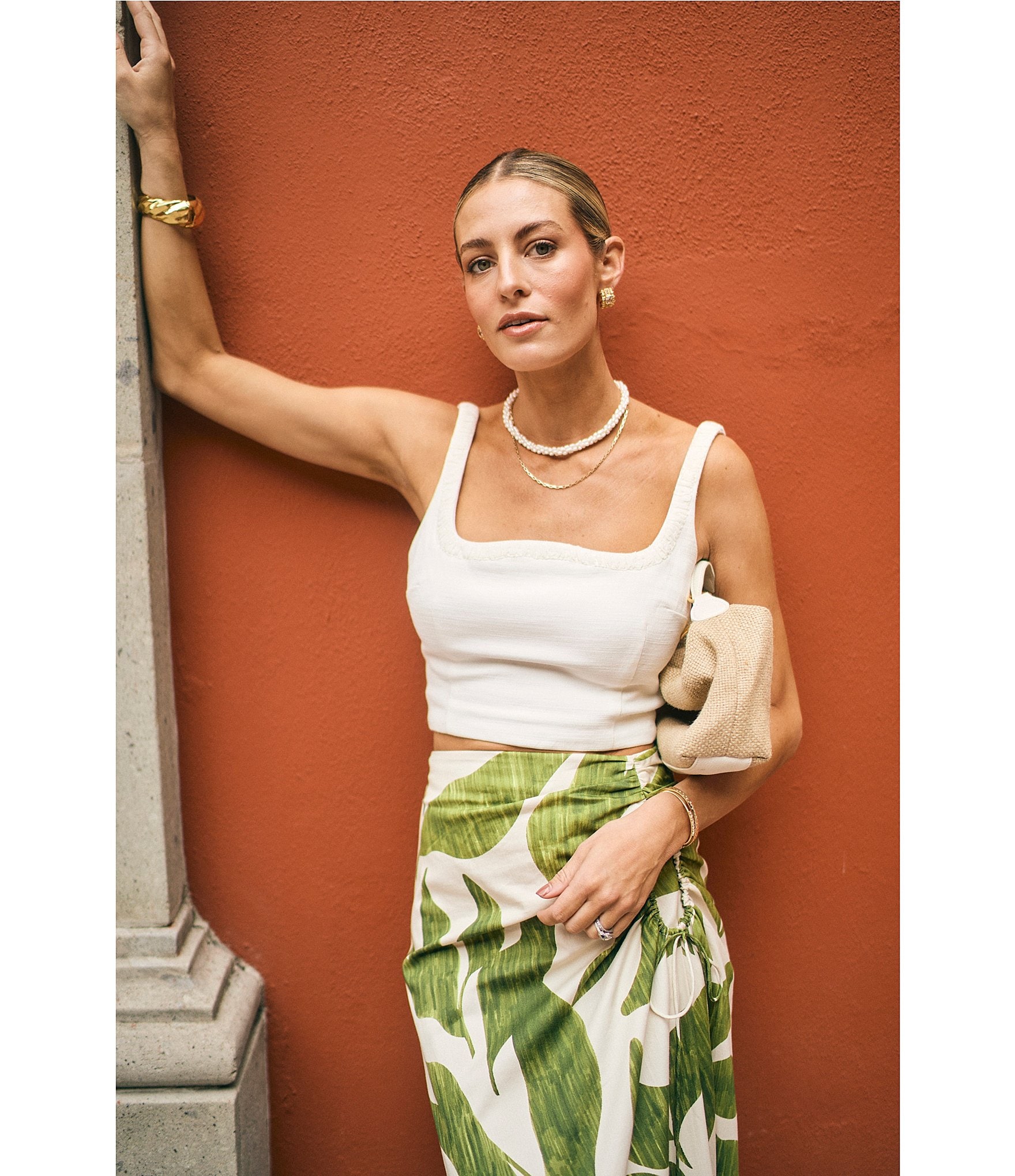 Antonio Melani x M.G. Style Abbie Sweetheart Neck Sleeveless Crop Top