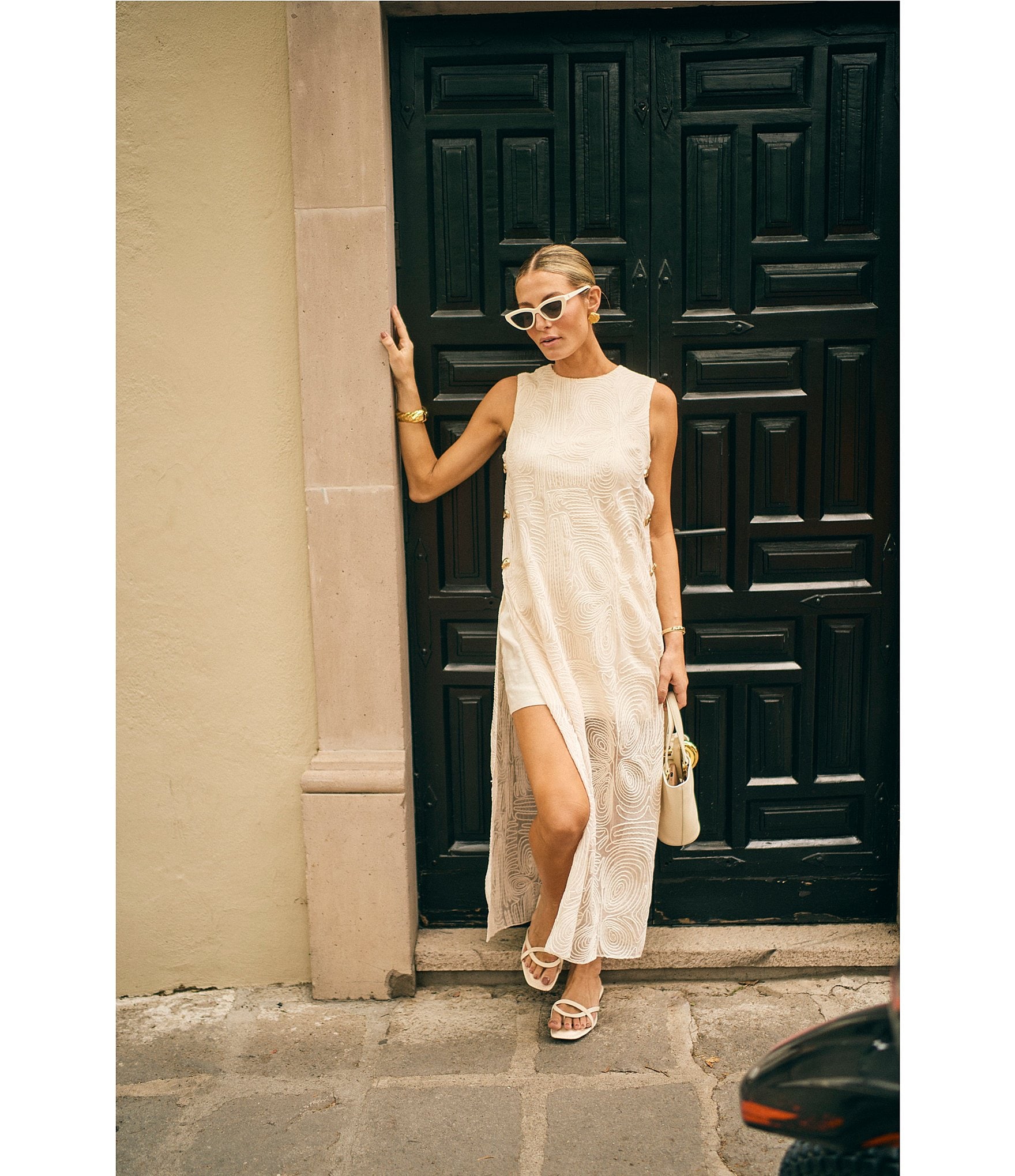 Antonio Melani x M.G. Style Blake Soutache Round Neck Sleeveless Shift Dress