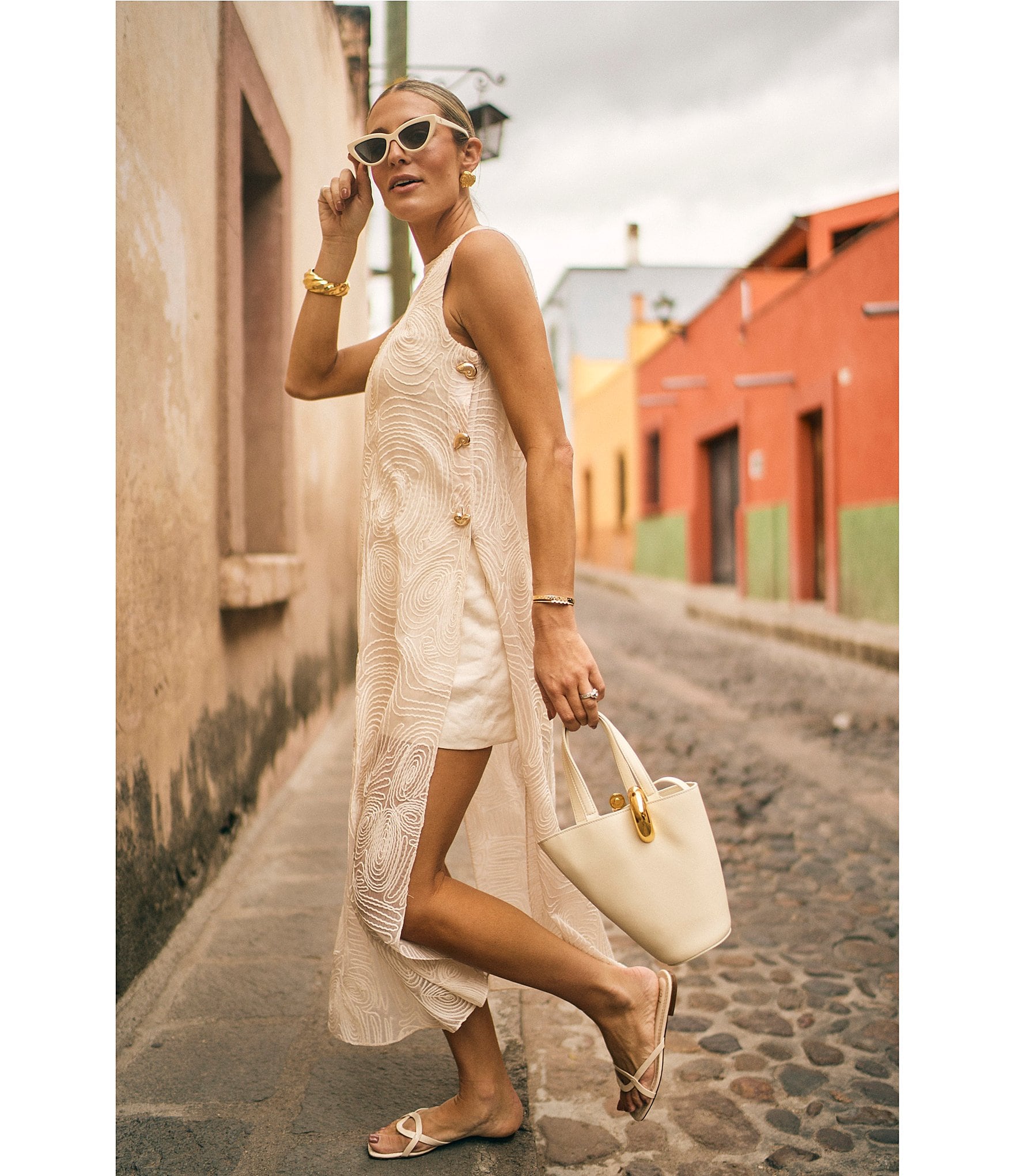 Antonio Melani x M.G. Style Blake Soutache Round Neck Sleeveless Shift Dress