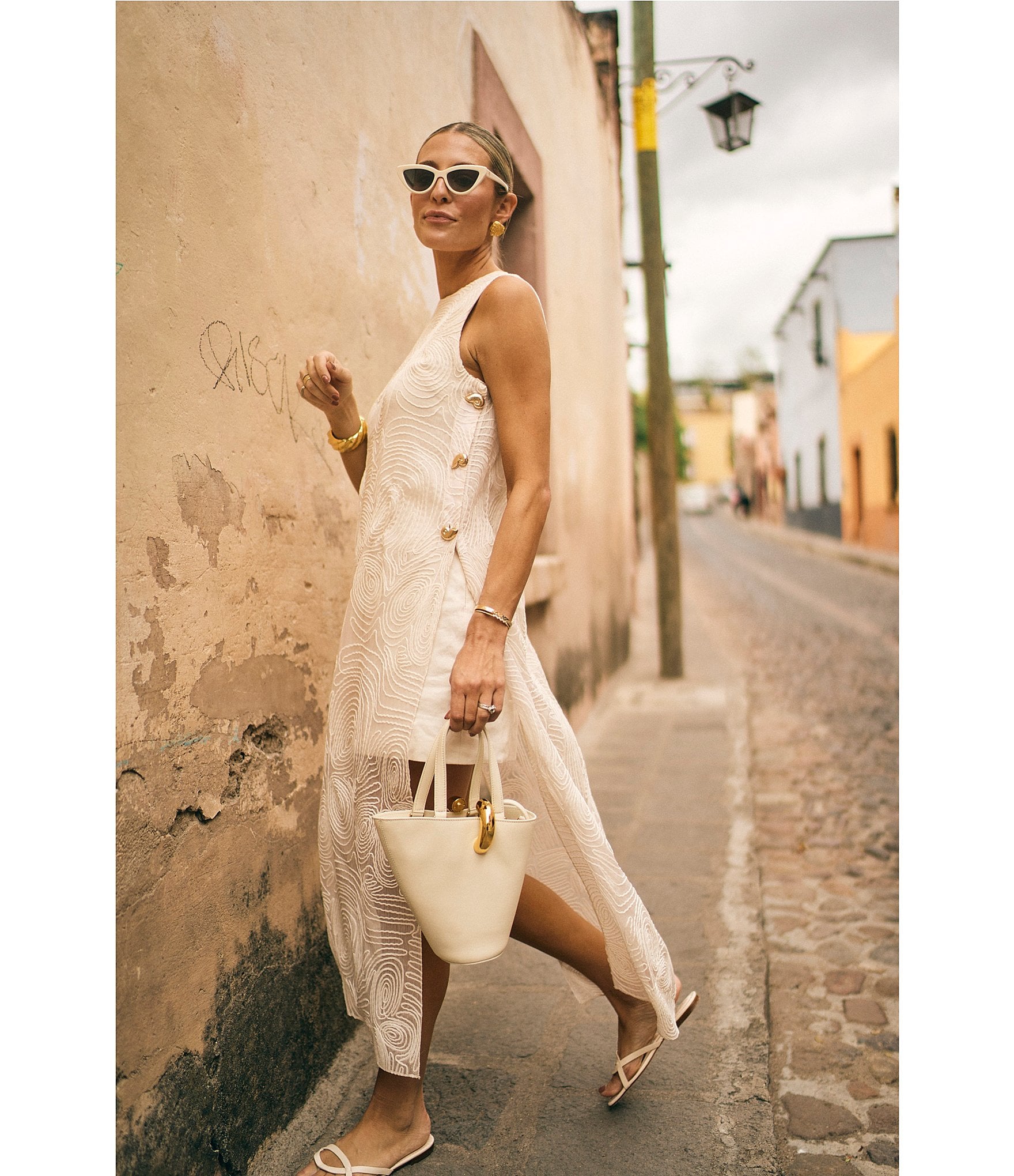 Antonio Melani x M.G. Style Blake Soutache Round Neck Sleeveless Shift Dress
