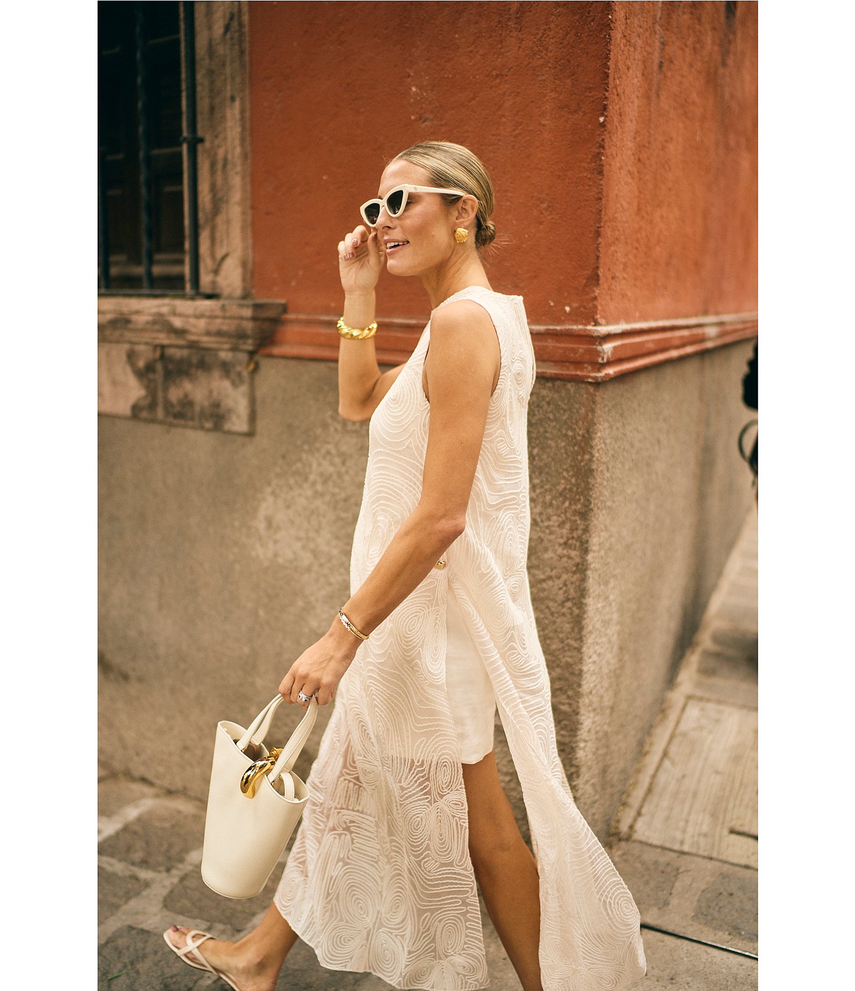 Antonio Melani x M.G. Style Blake Soutache Round Neck Sleeveless Shift Dress