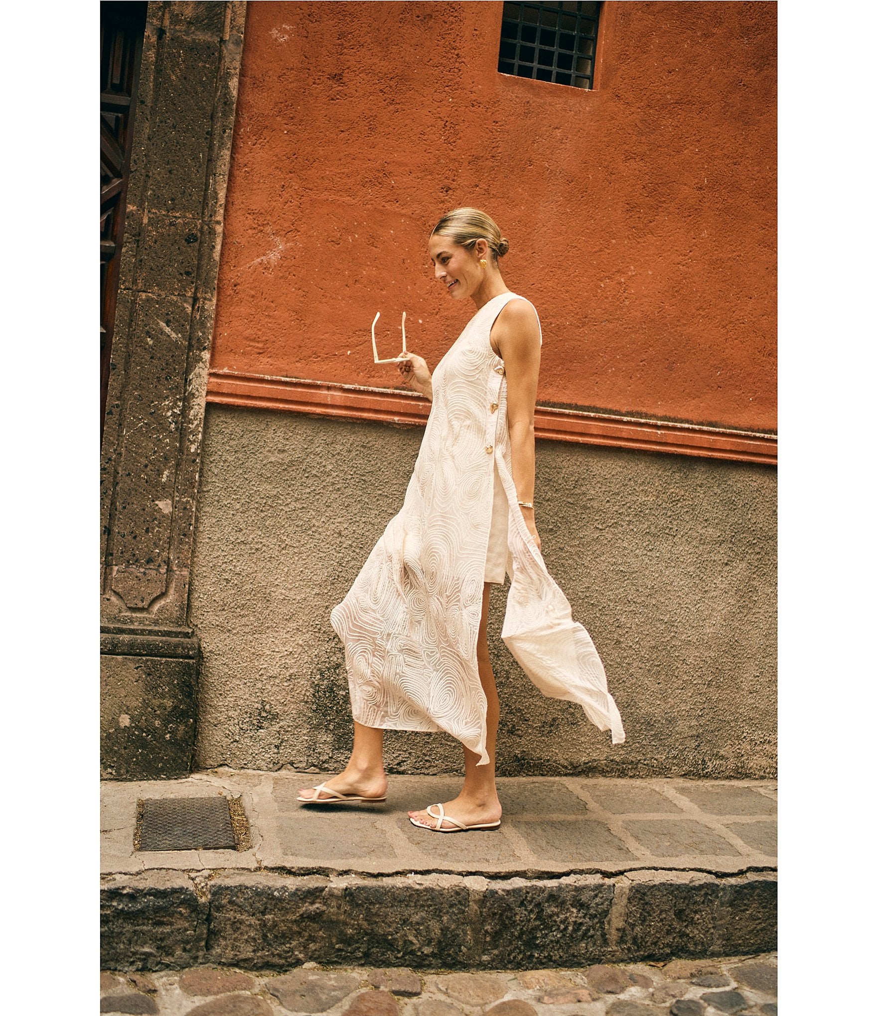 Antonio Melani x M.G. Style Blake Soutache Round Neck Sleeveless Shift Dress