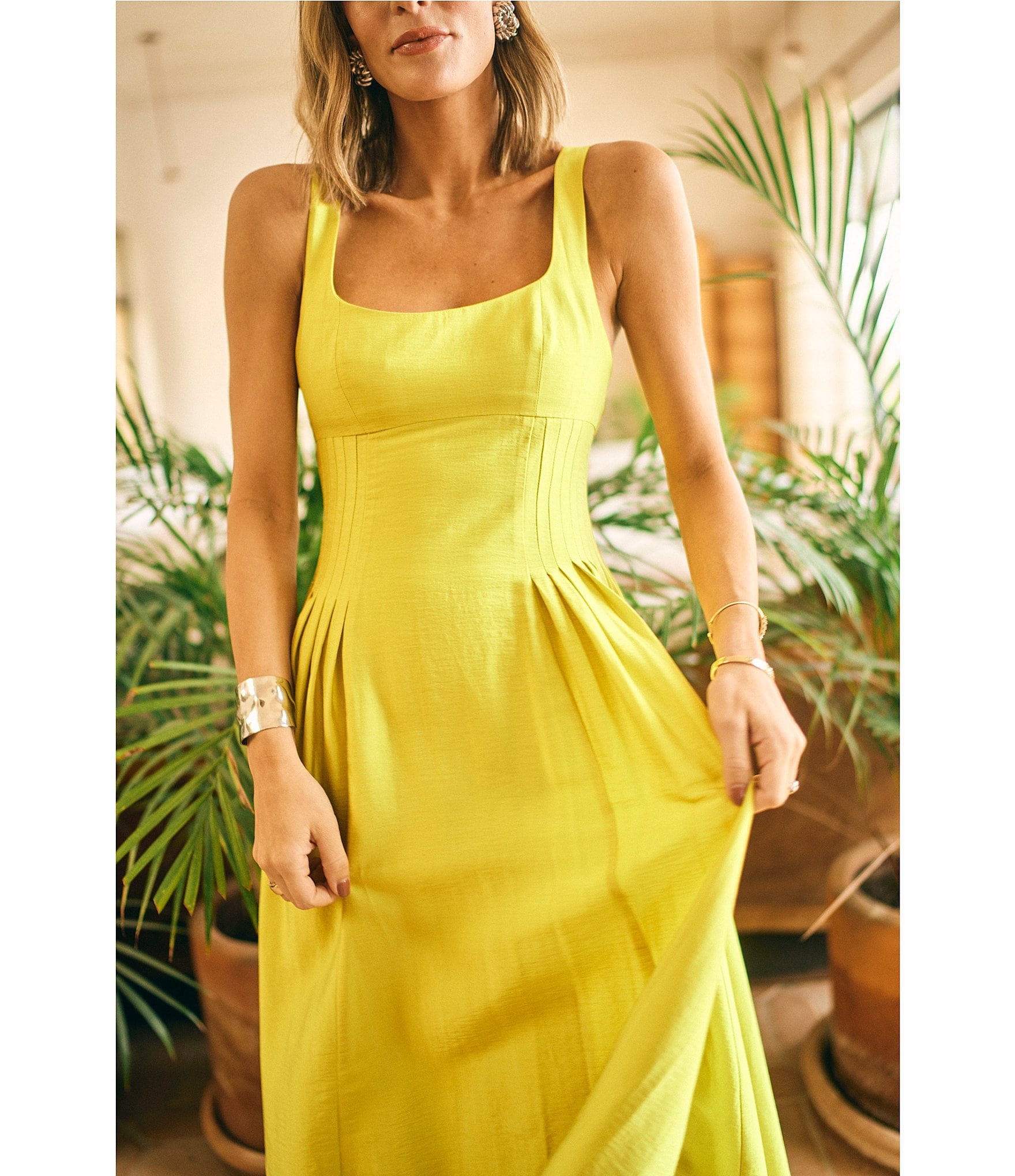 Antonio Melani x M.G. Style Jen A-Line Square Neck Sleeveless Dress