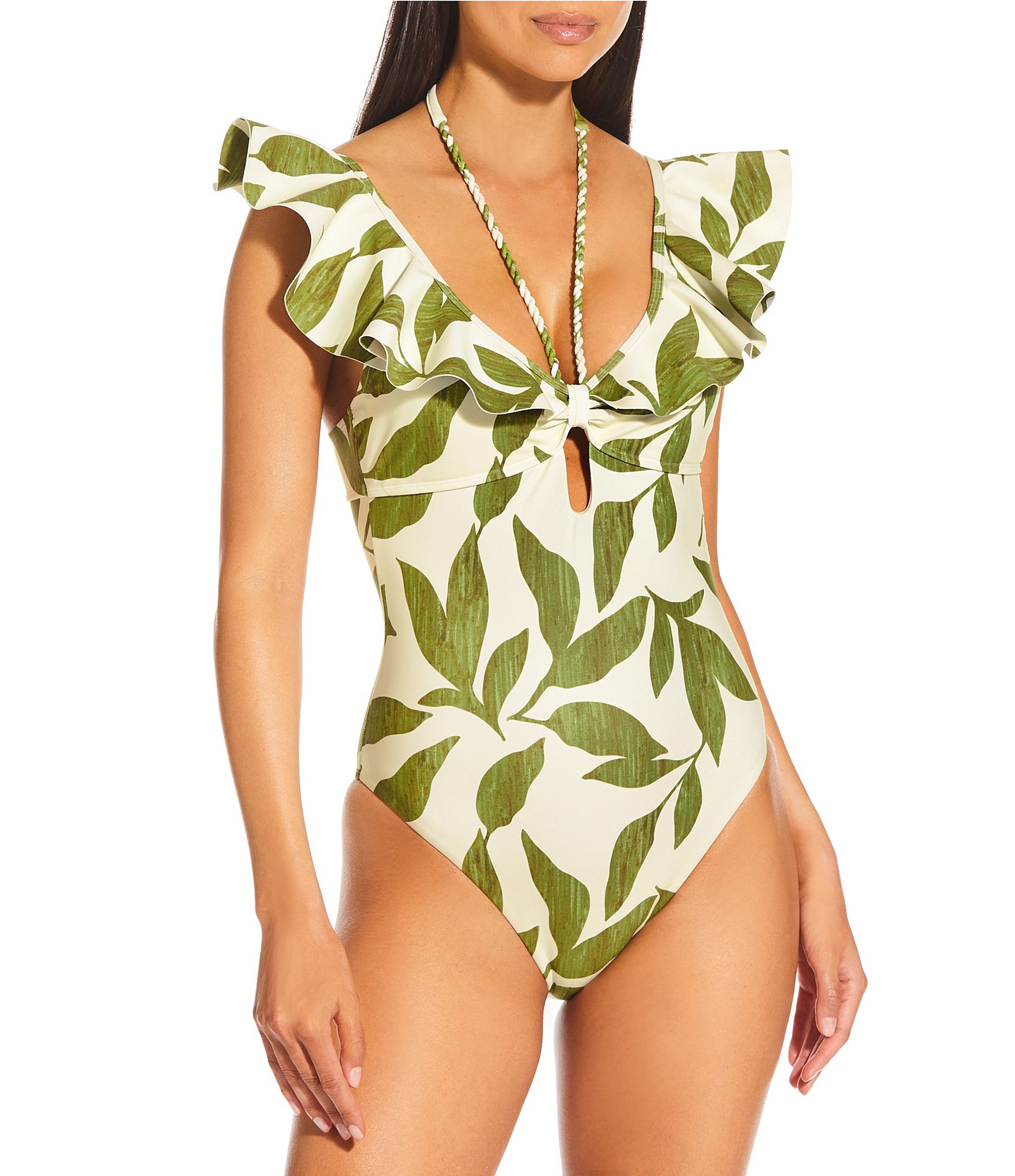 Antonio Melani x M.G. Style Ravello Bonded Ruffle One Piece Swimsuit