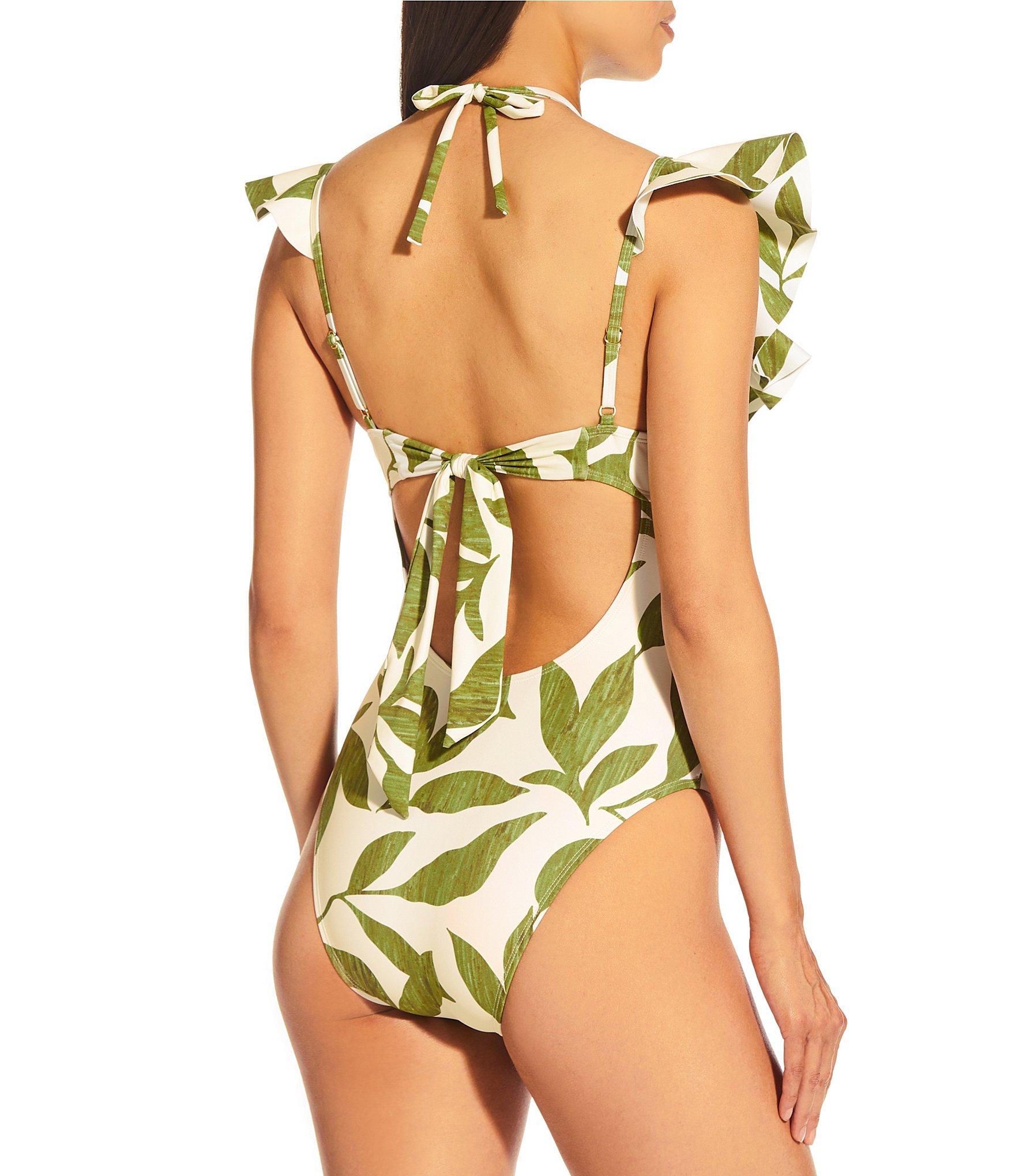Antonio Melani x M.G. Style Ravello Bonded Ruffle One Piece Swimsuit