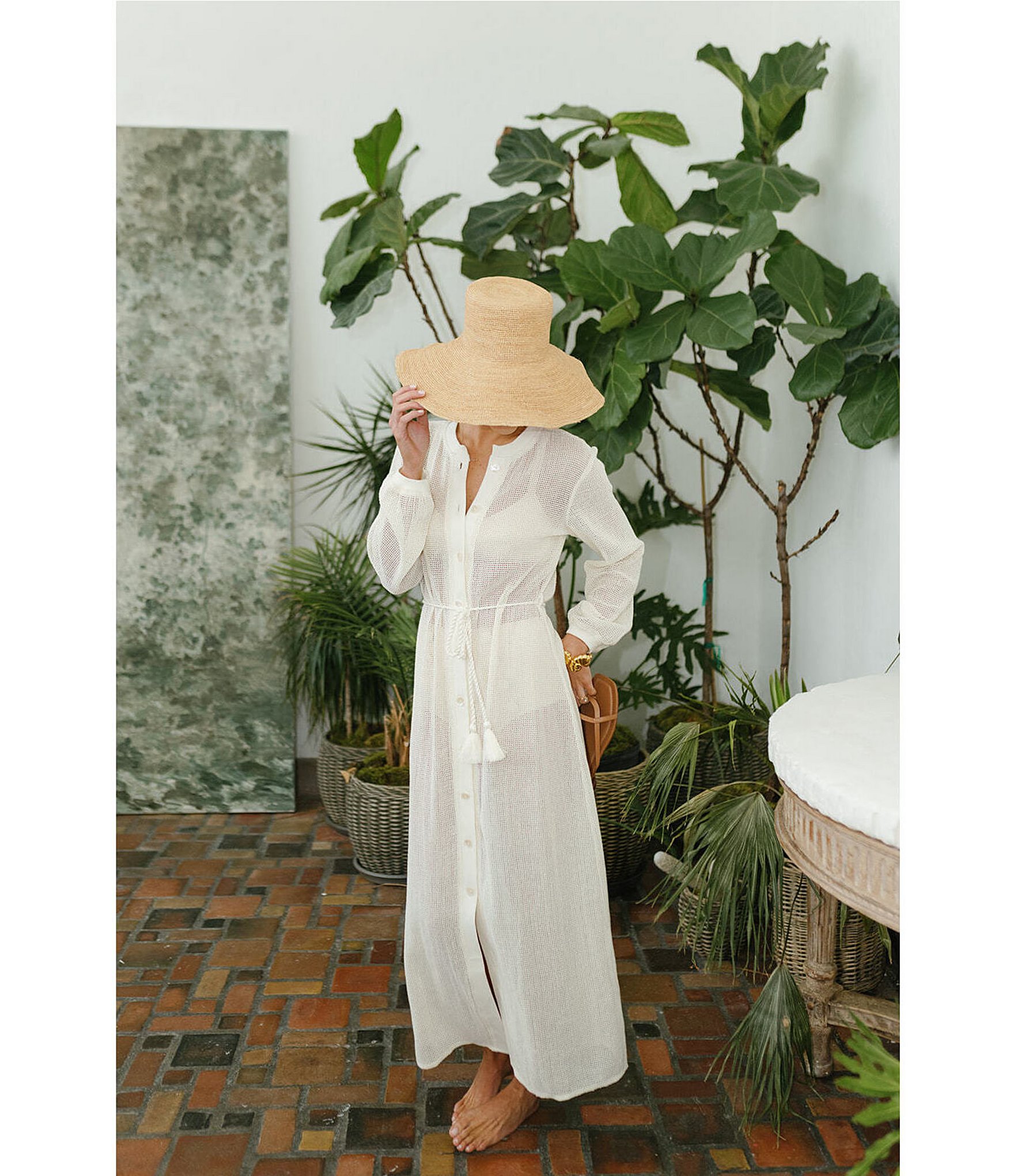 Antonio Melani x M.G. Style Salty Sands Crochet Maxi Dress Swim Cover Up