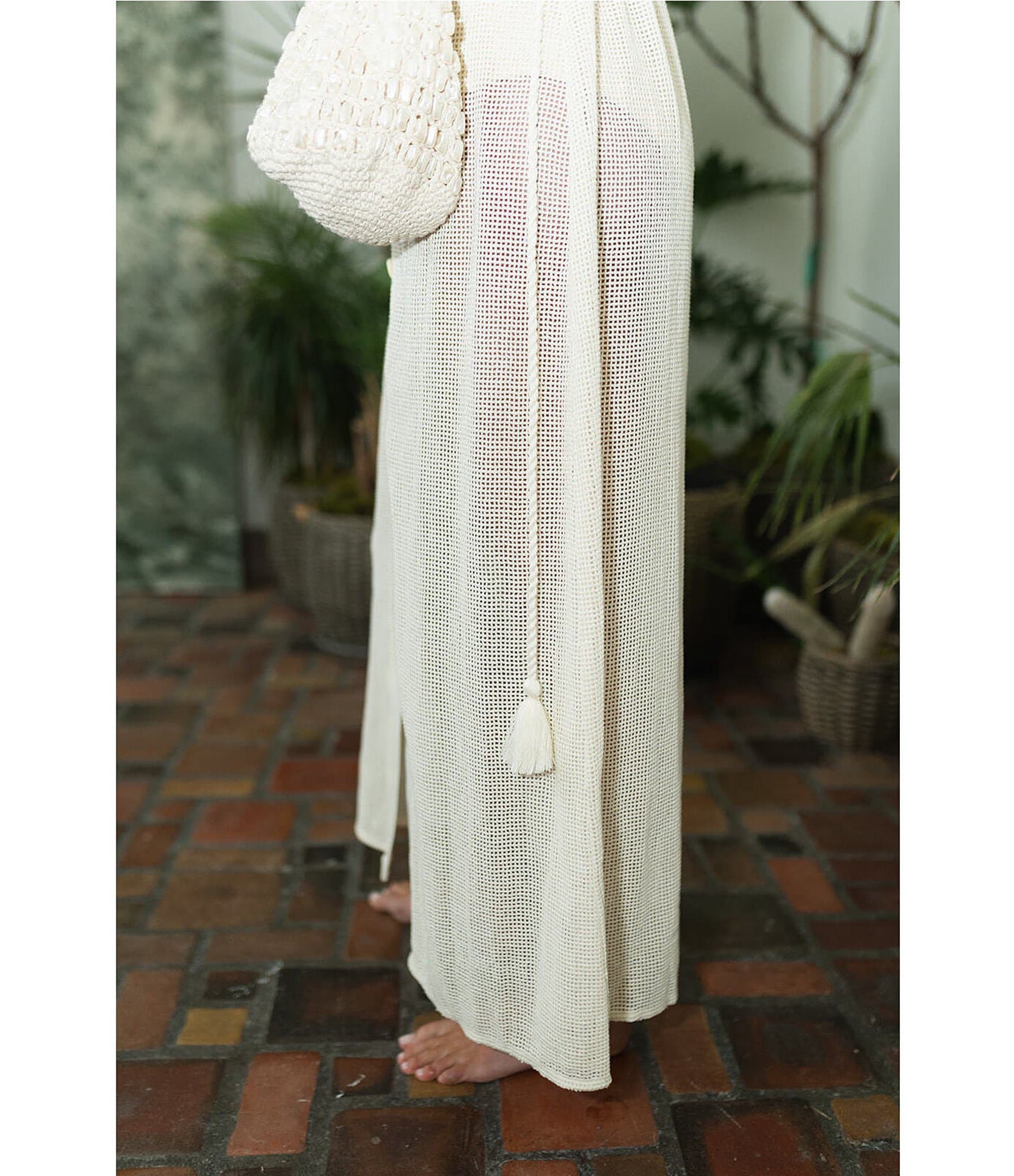 Antonio Melani x M.G. Style Salty Sands Crochet Maxi Dress Swim Cover Up