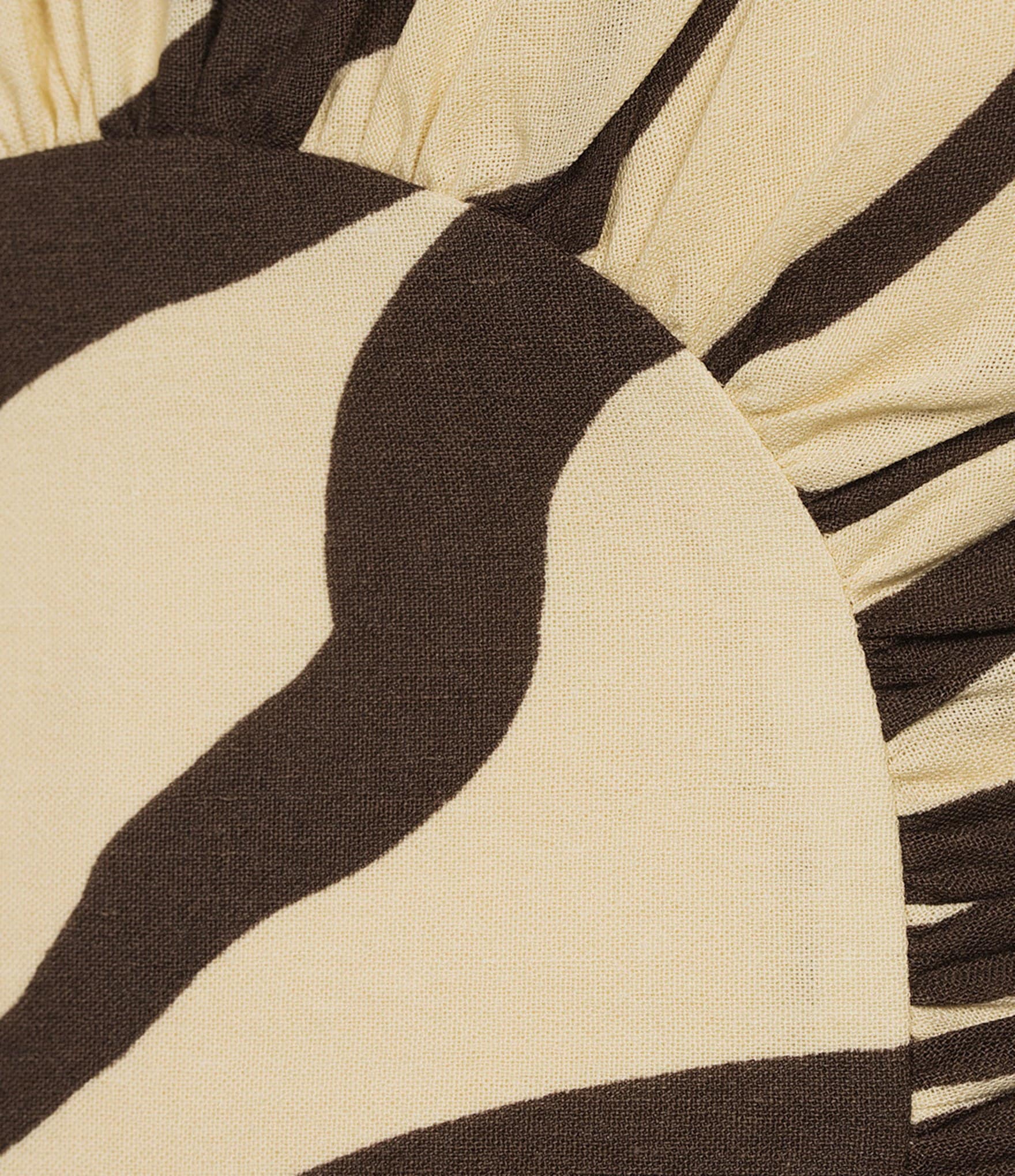 Antonio Melani x M.G. Style Somers Swirl Print Linen Blend Straw Trim Two Piece Set