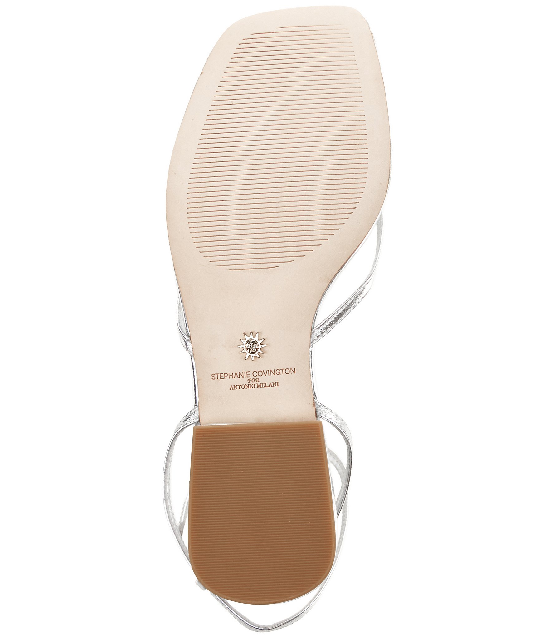 Antonio Melani x Stephanie Covington Mary Leather Ankle Strap Thong Flat Sandals