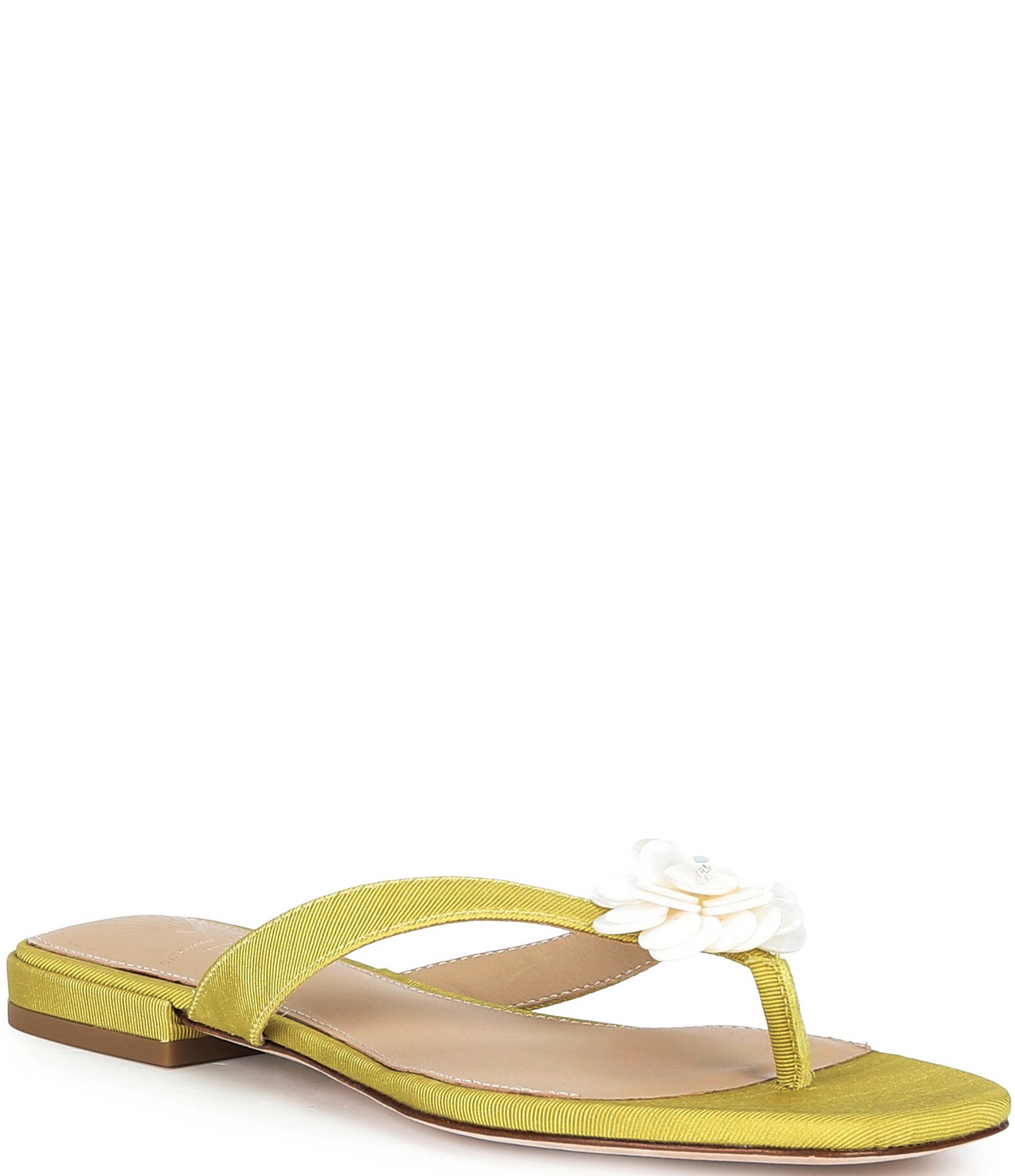 Antonio Melani x Stephanie Covington Rosa Floral Ornamented Flat Sandals