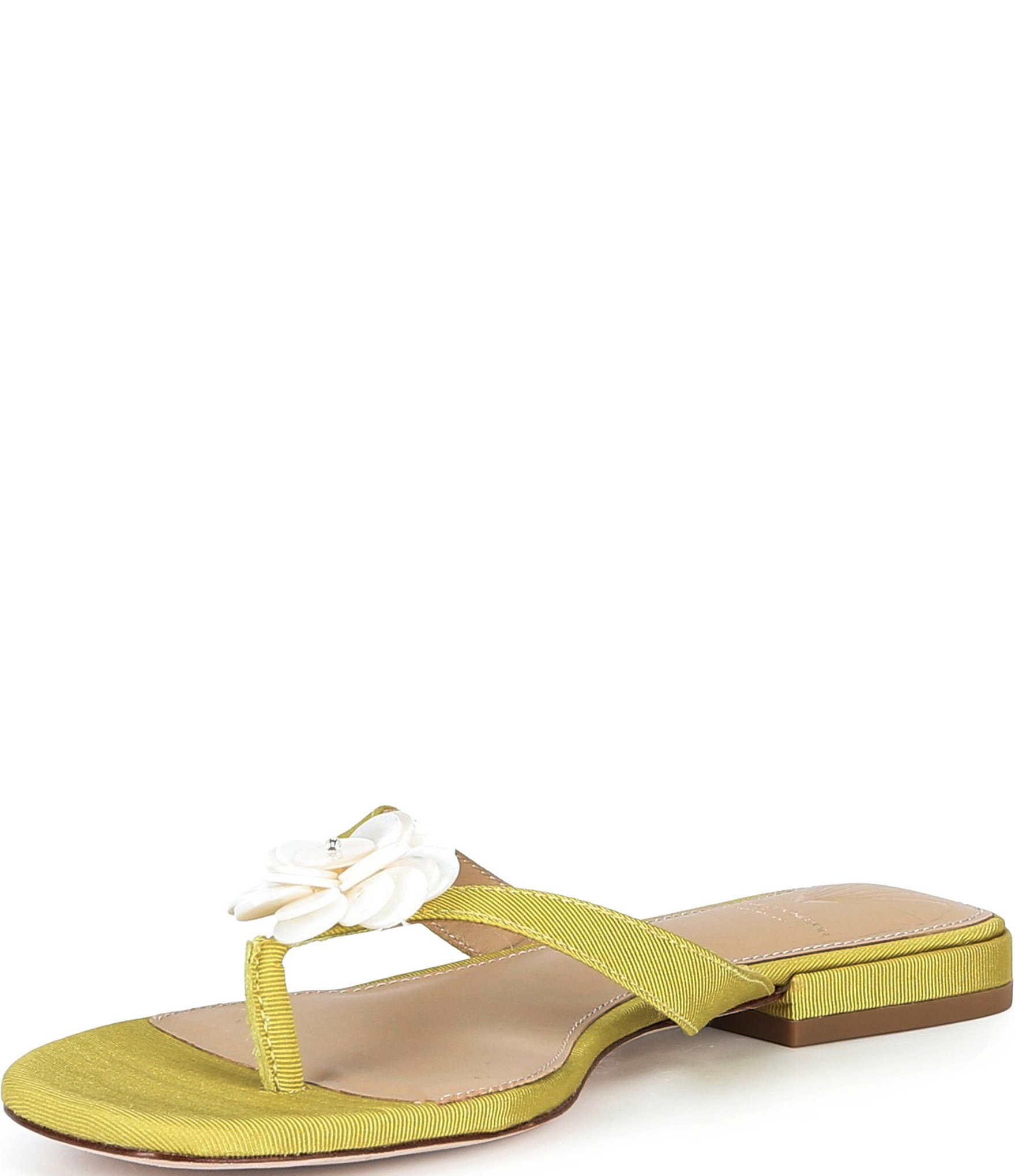Antonio Melani x Stephanie Covington Rosa Floral Ornamented Flat Sandals