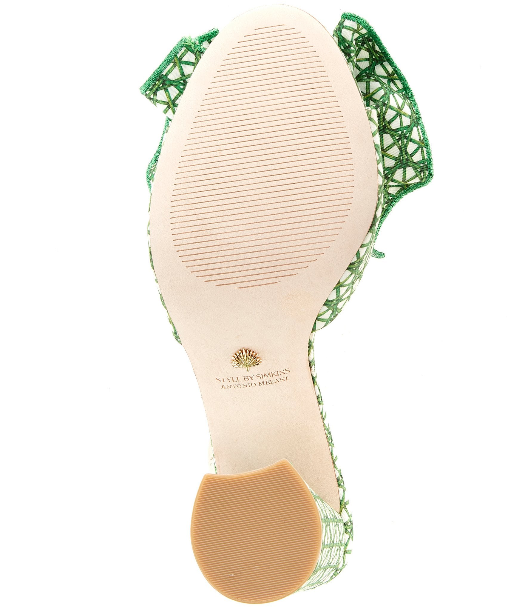 Antonio Melani x Style by Simkins Blake Cane Printed Flower Ornament Dress Slide Sandals