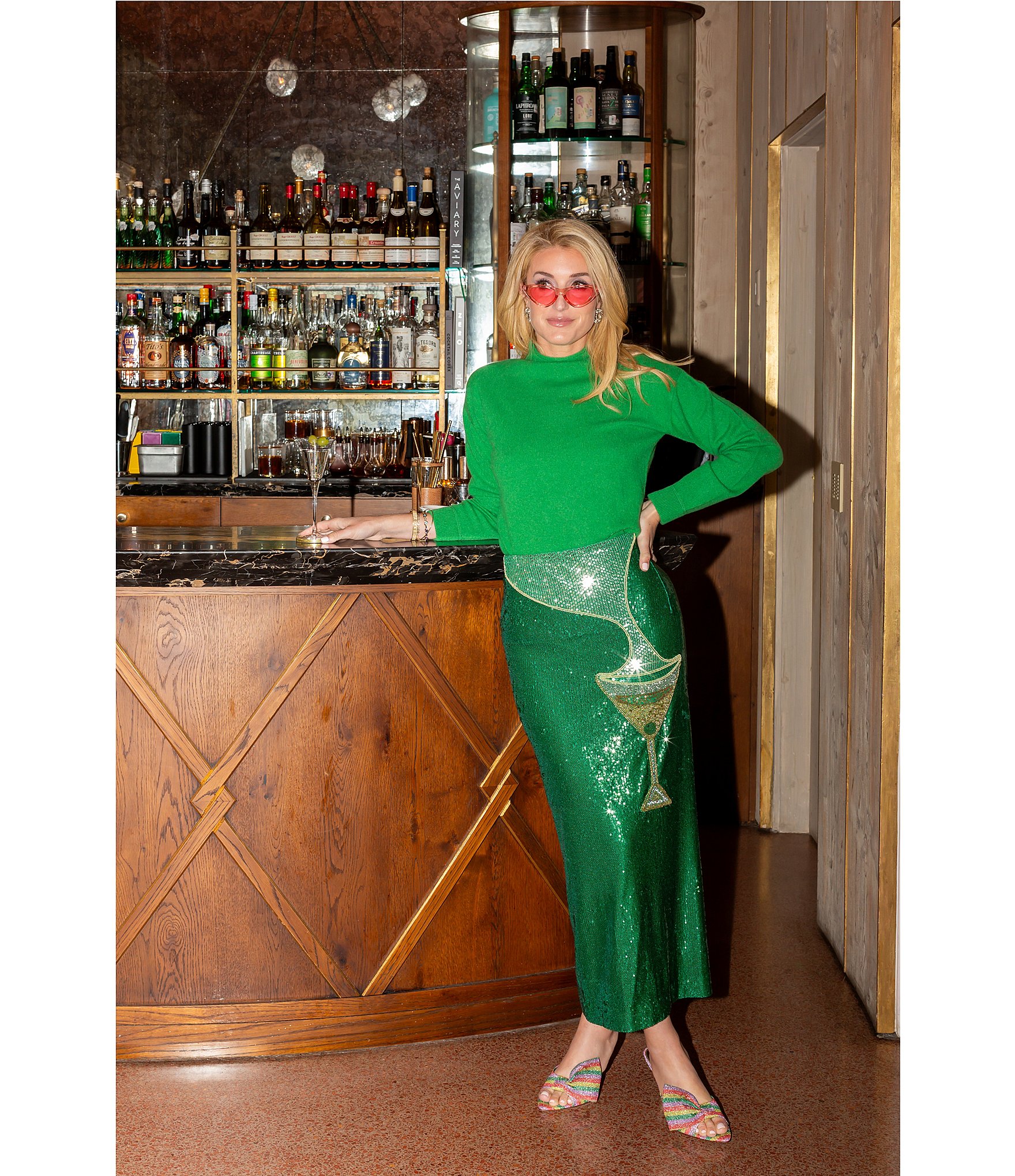 Antonio Melani x The Nat Note Jessica Mock Neck Cashmere Sweater